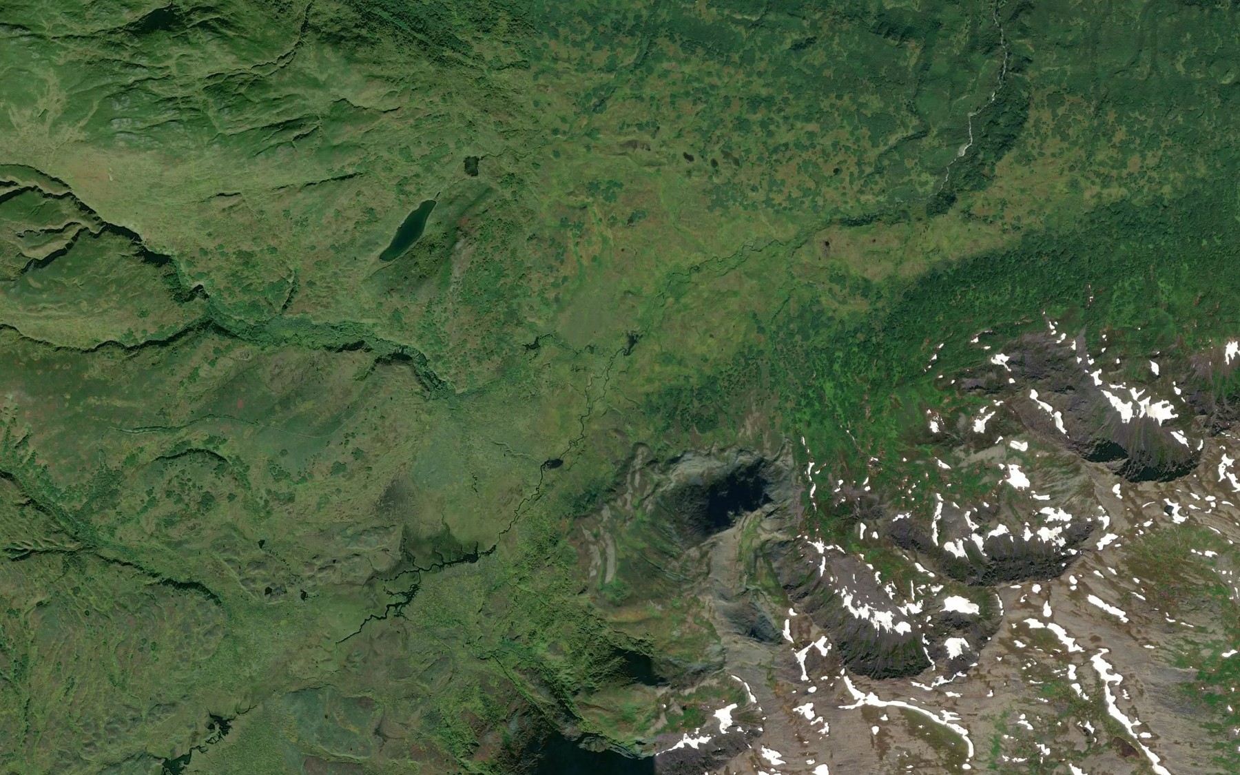 Satellite map of the Divide Creek