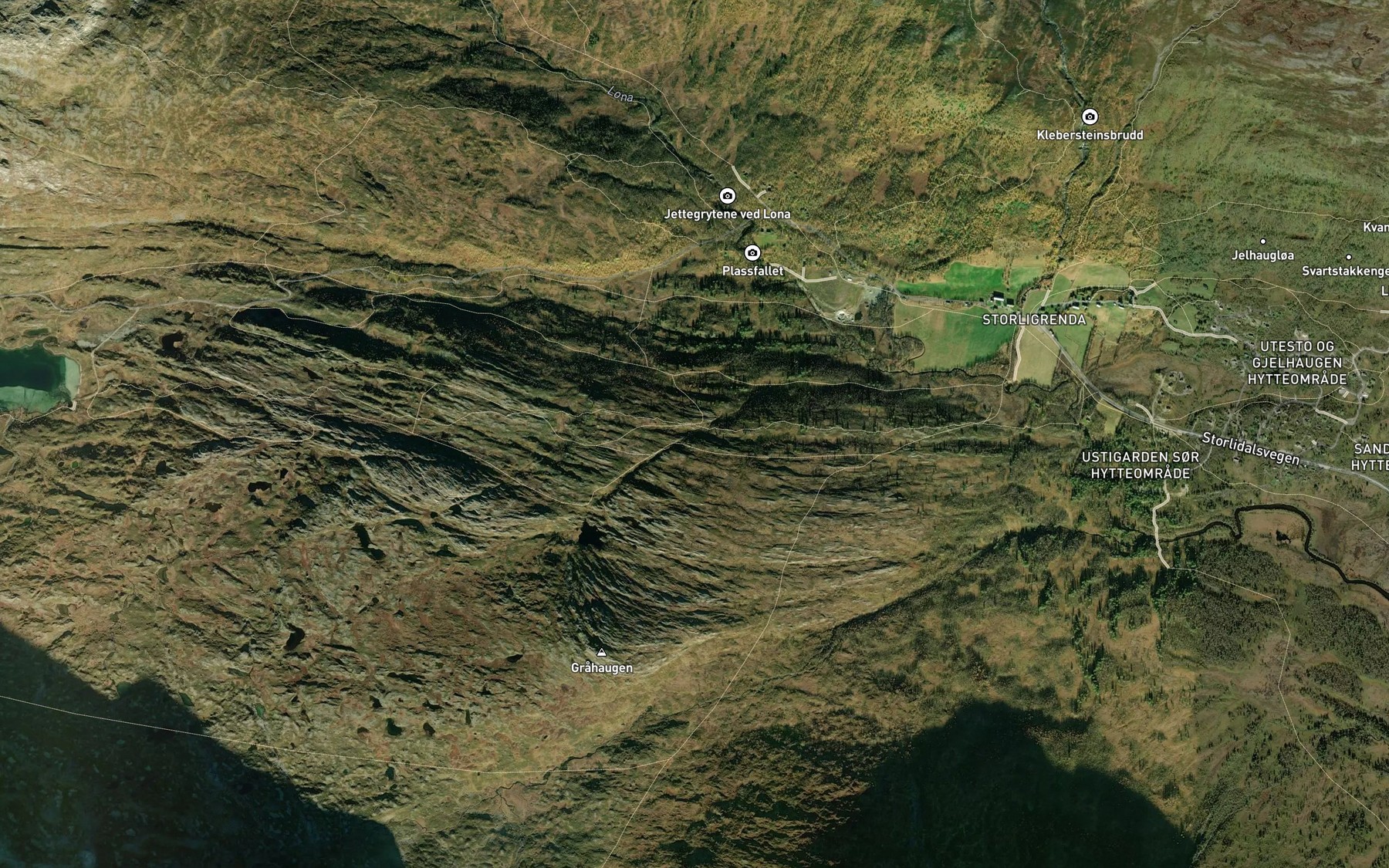 Satellite map of the Tjort-bekken