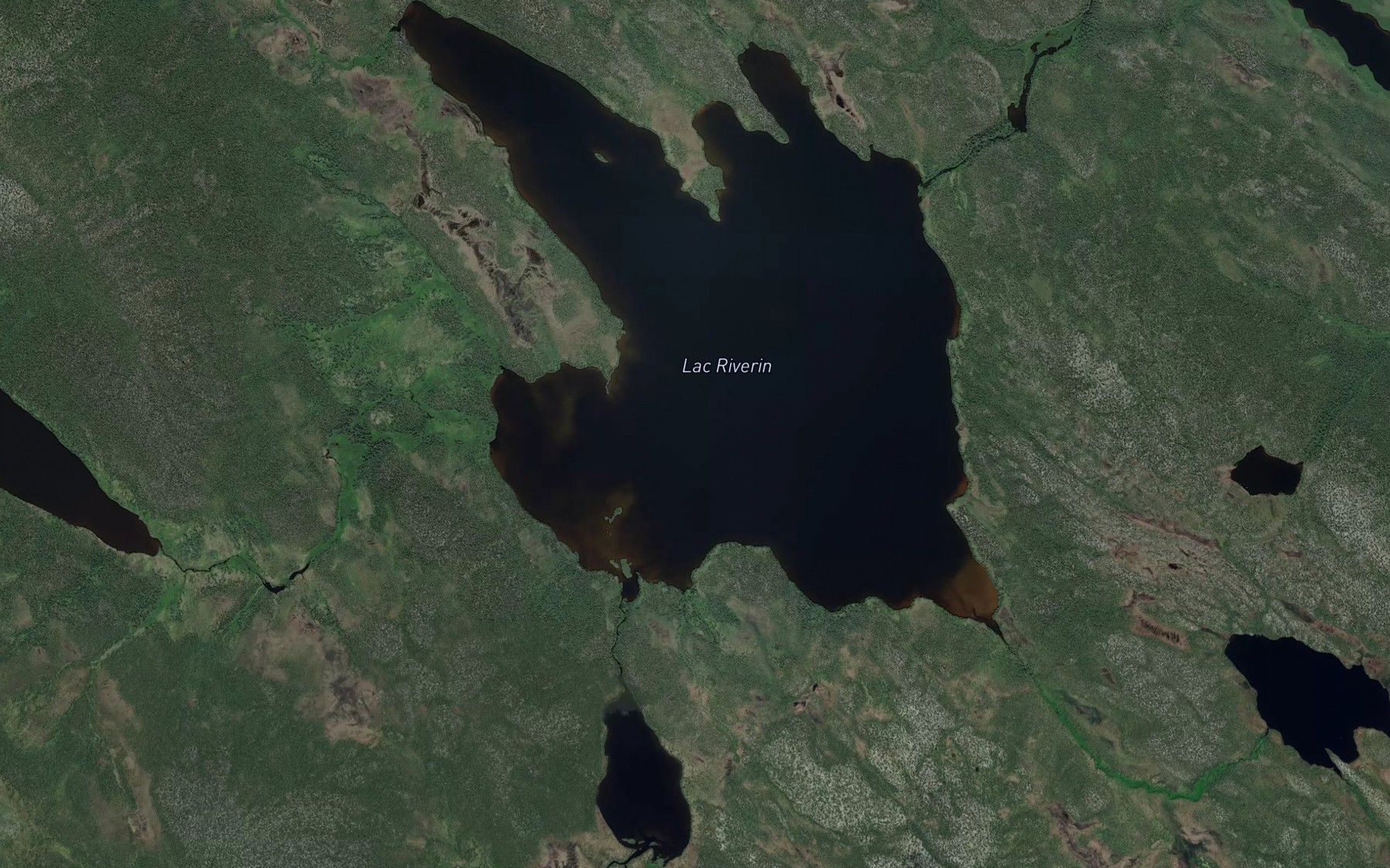 Satellite map of the Lac Riverin