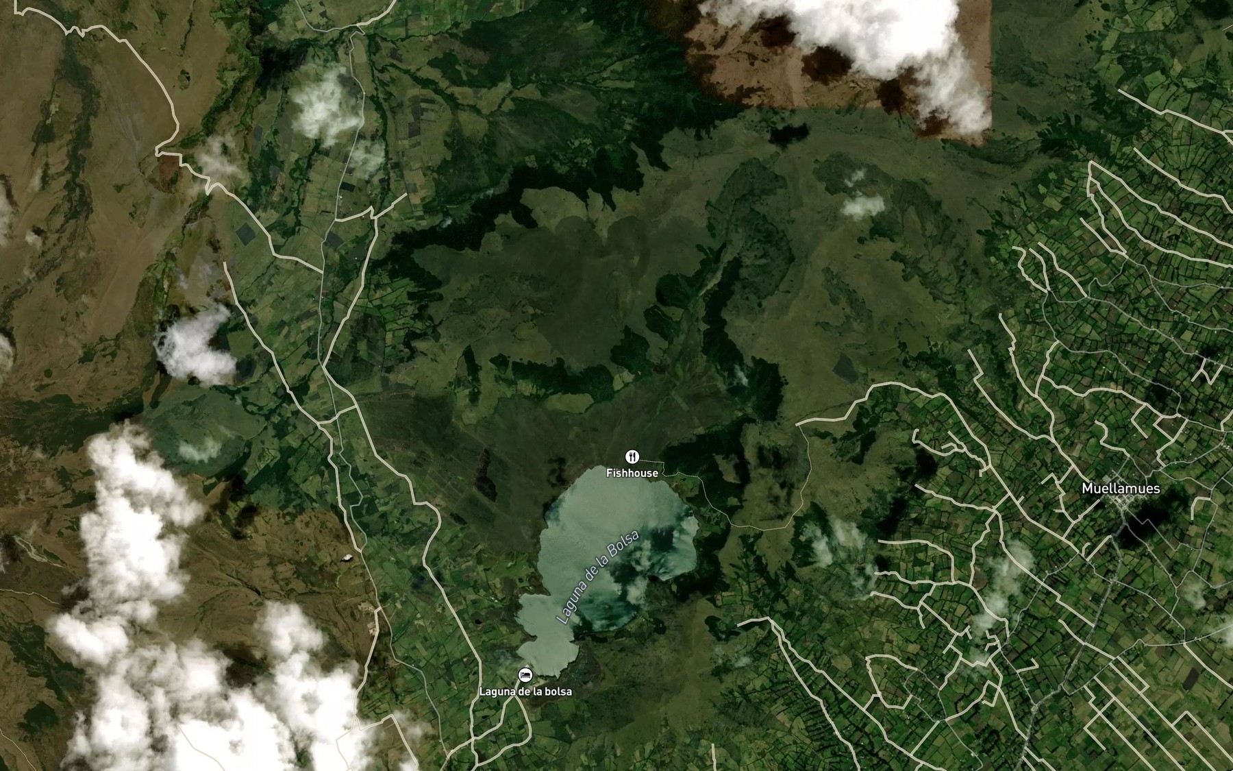 Satellite map of the Laguna Bolsa