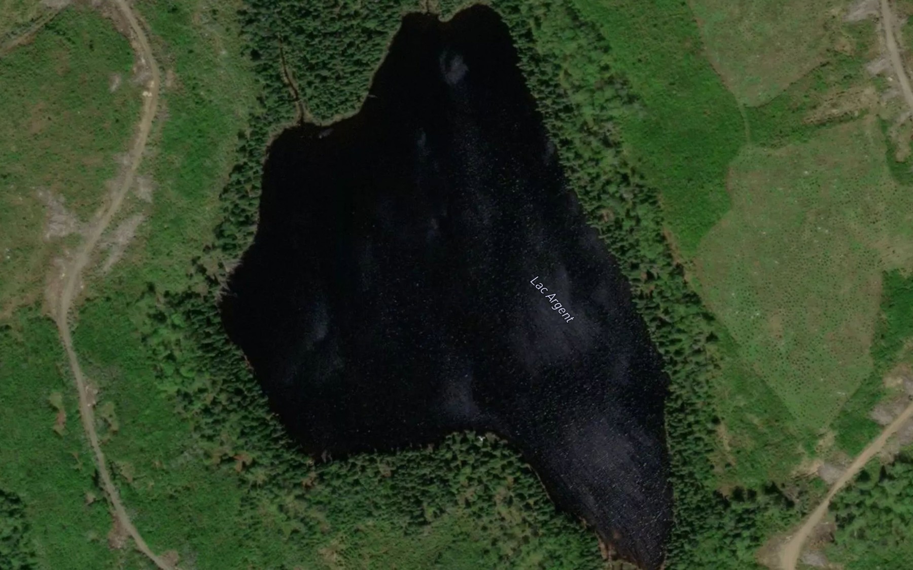 Satellite map of the Lac Argent