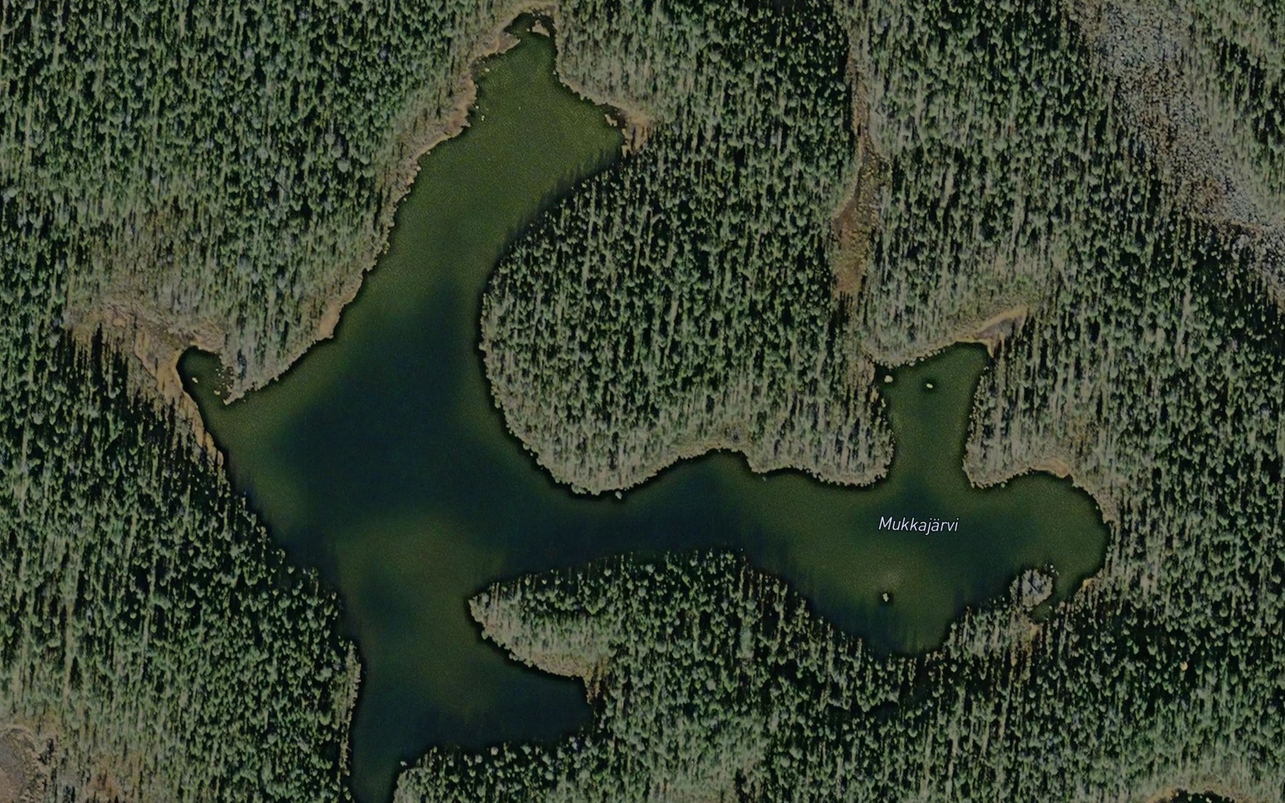 Satellite map of the Mukkajarvi