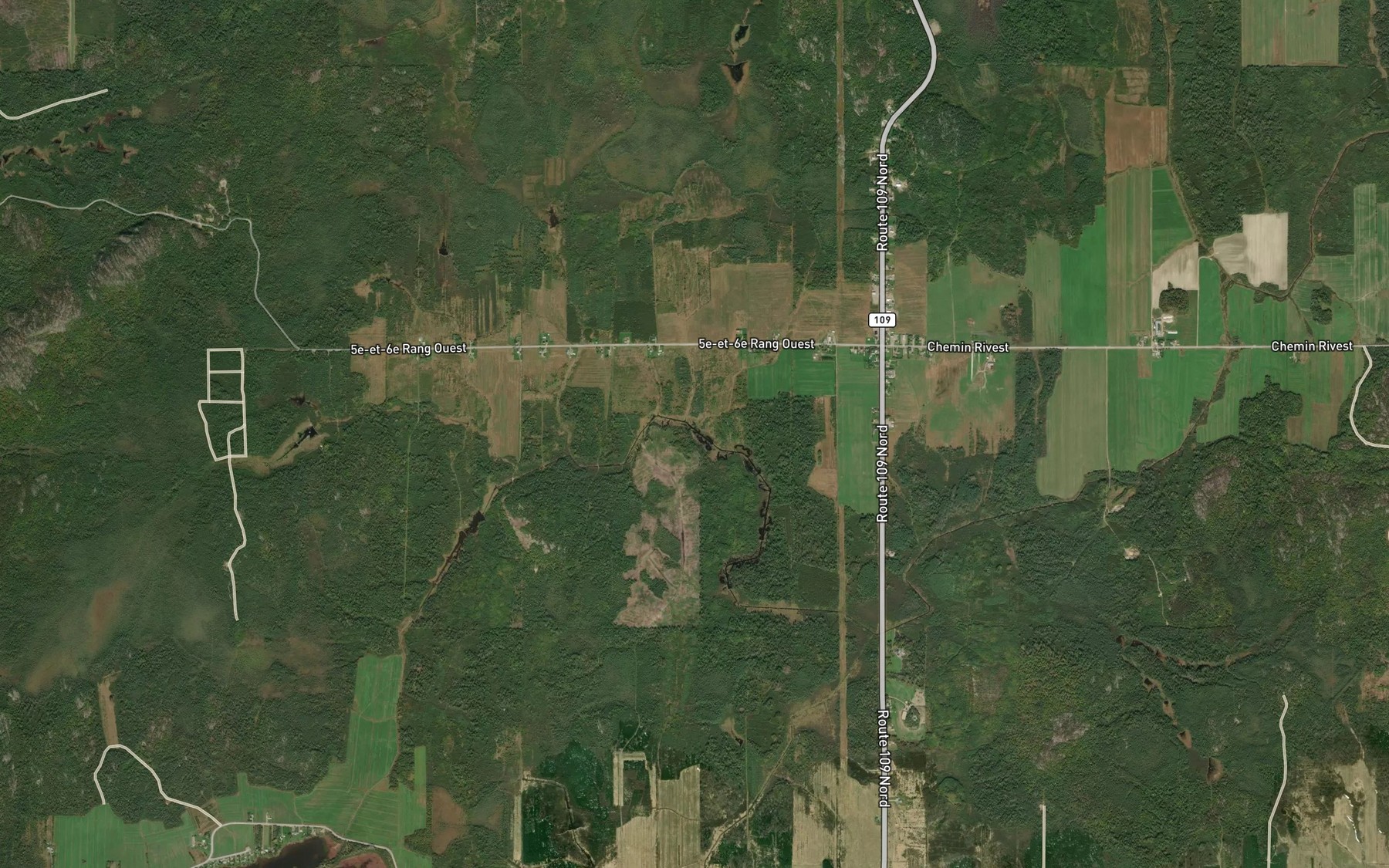 Satellite map of the Ruisseau Fauteux