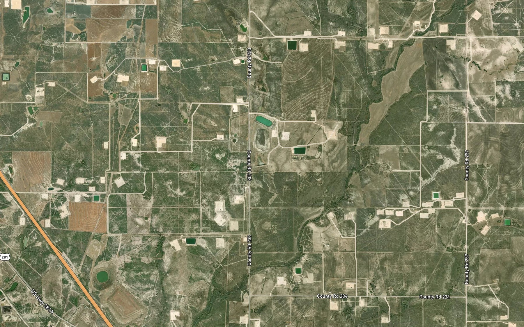 Satellite map of the House Lake