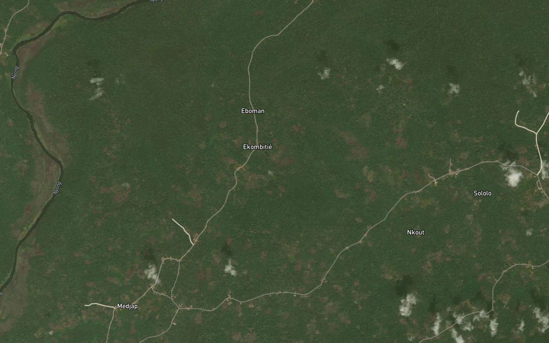 Satellite map of the Nga