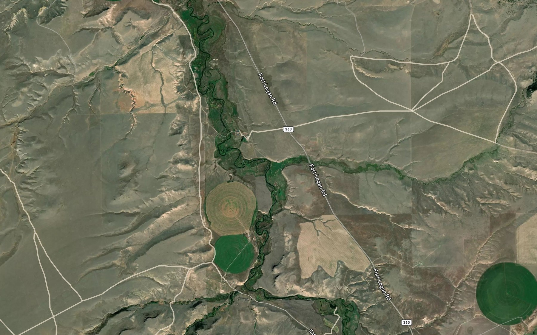 Satellite map of the Spring Creek