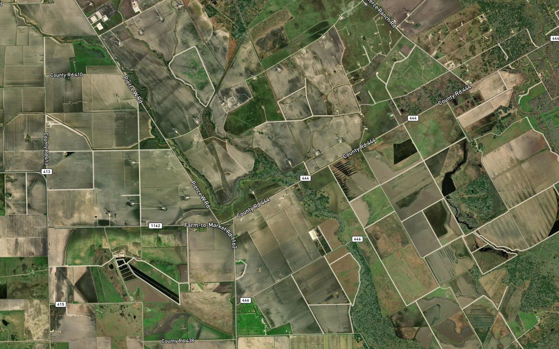 Satellite map of the East Fork Blue Creek