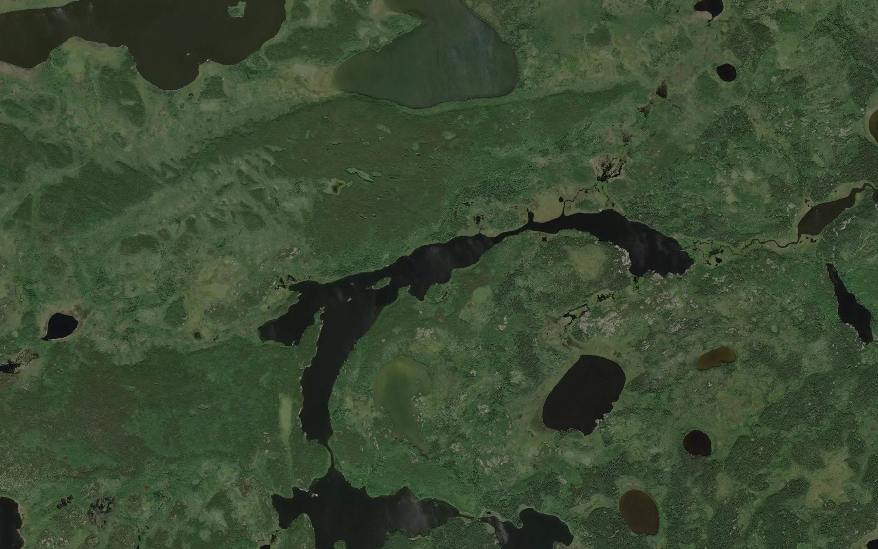 Satellite map of the Alan McLeod Lake