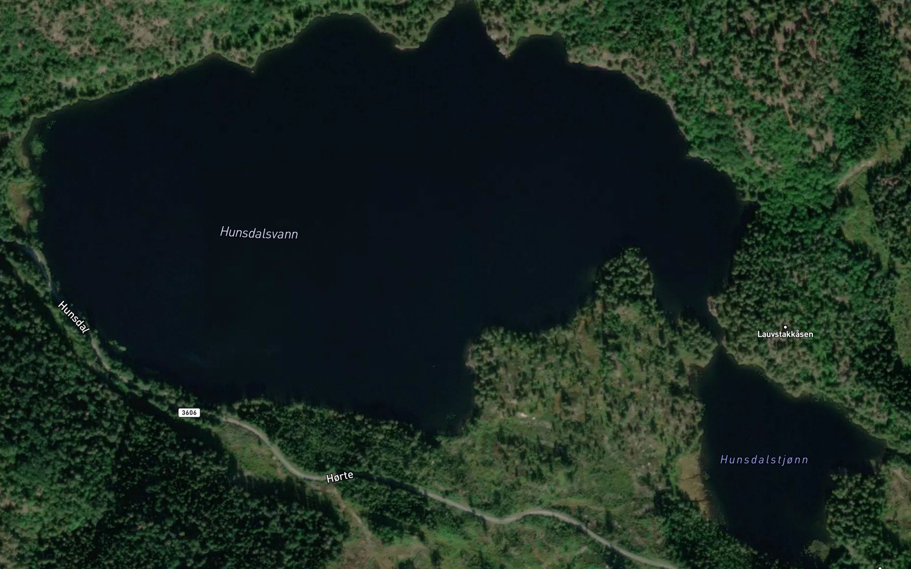 Satellite map of the Hunsdalsvatn