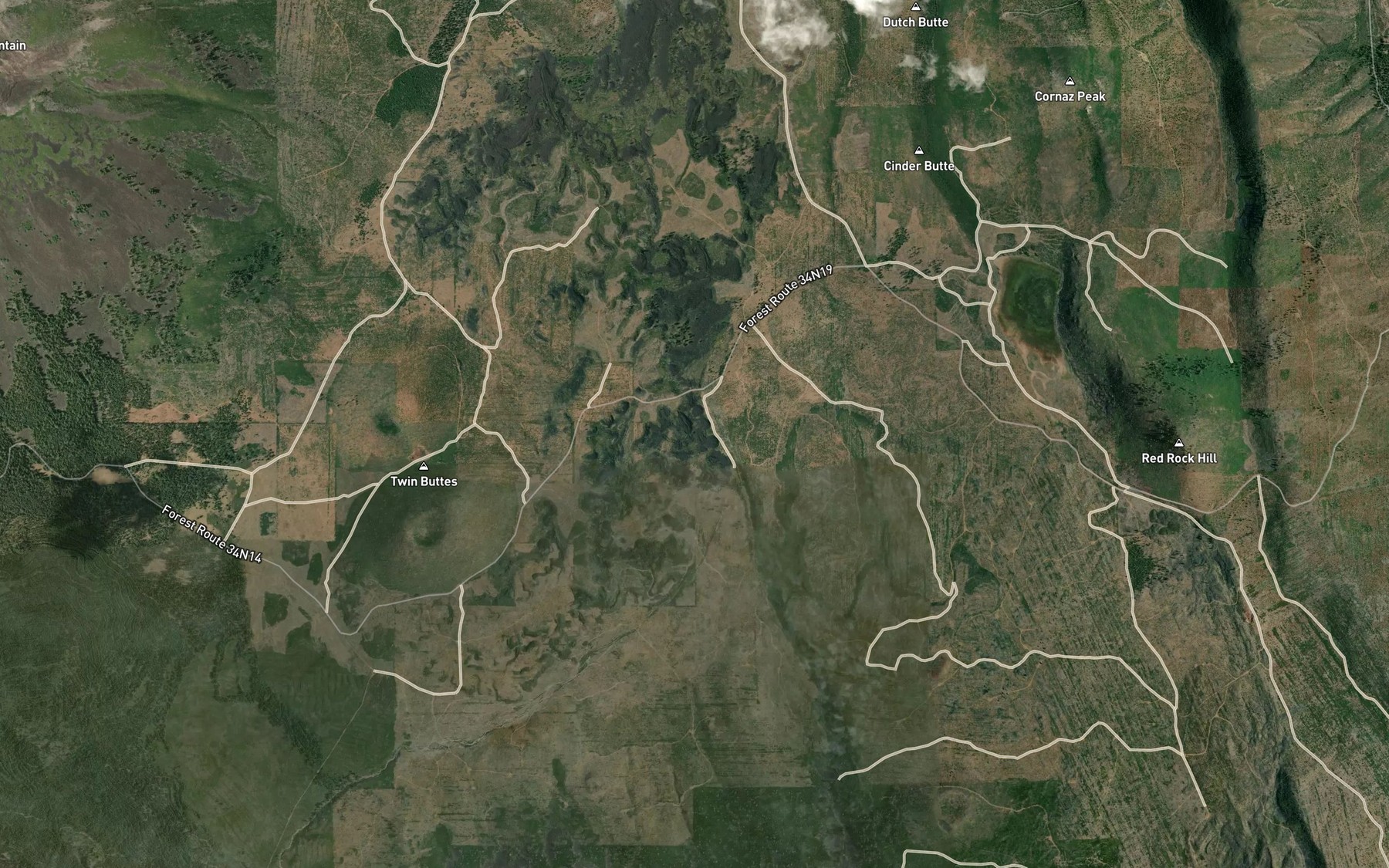 Satellite map of the Pot Spring