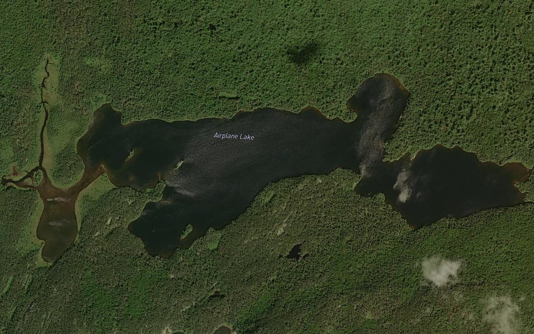 Satellite map of the Airplane Lake