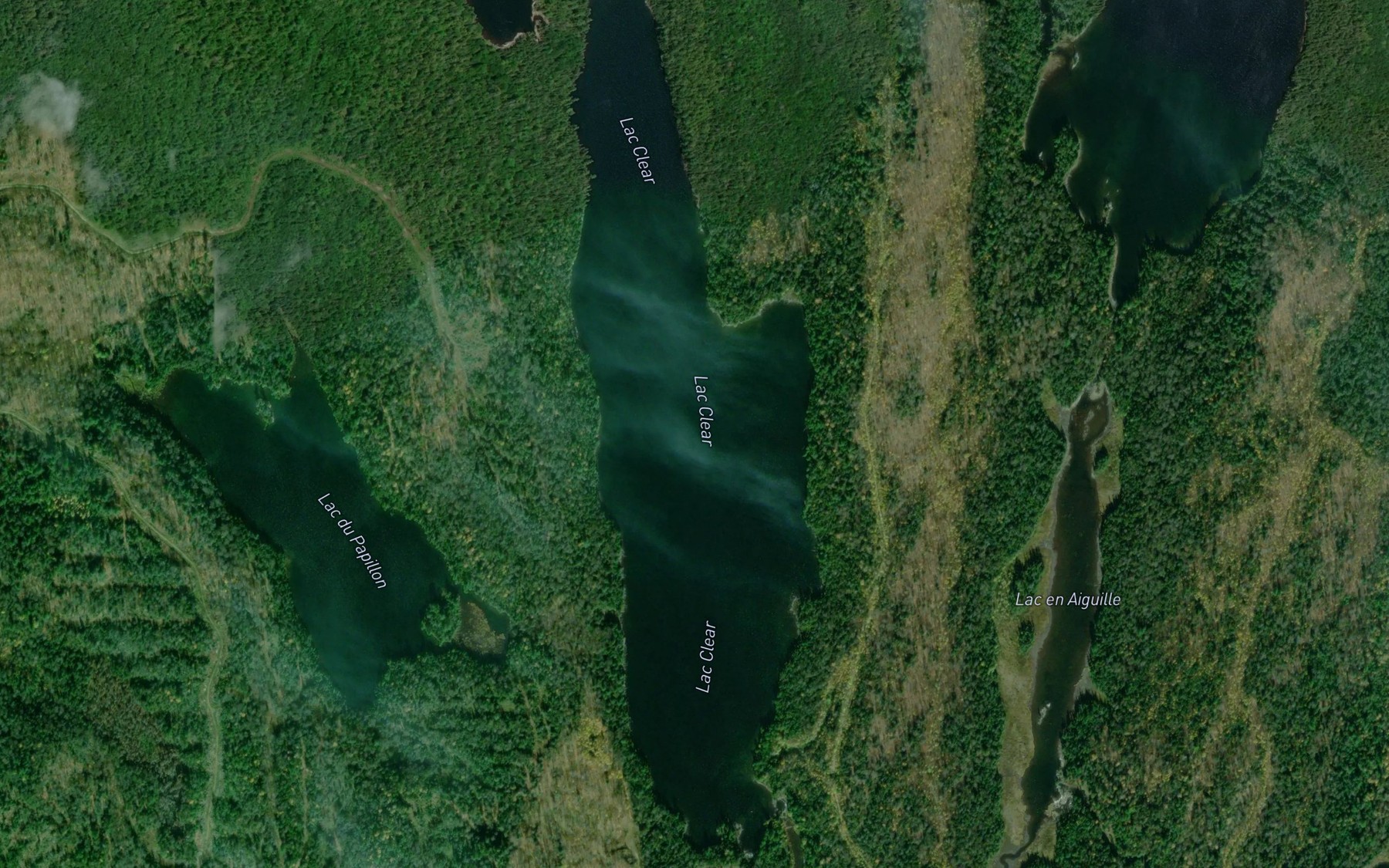 Satellite map of the Lac Clear