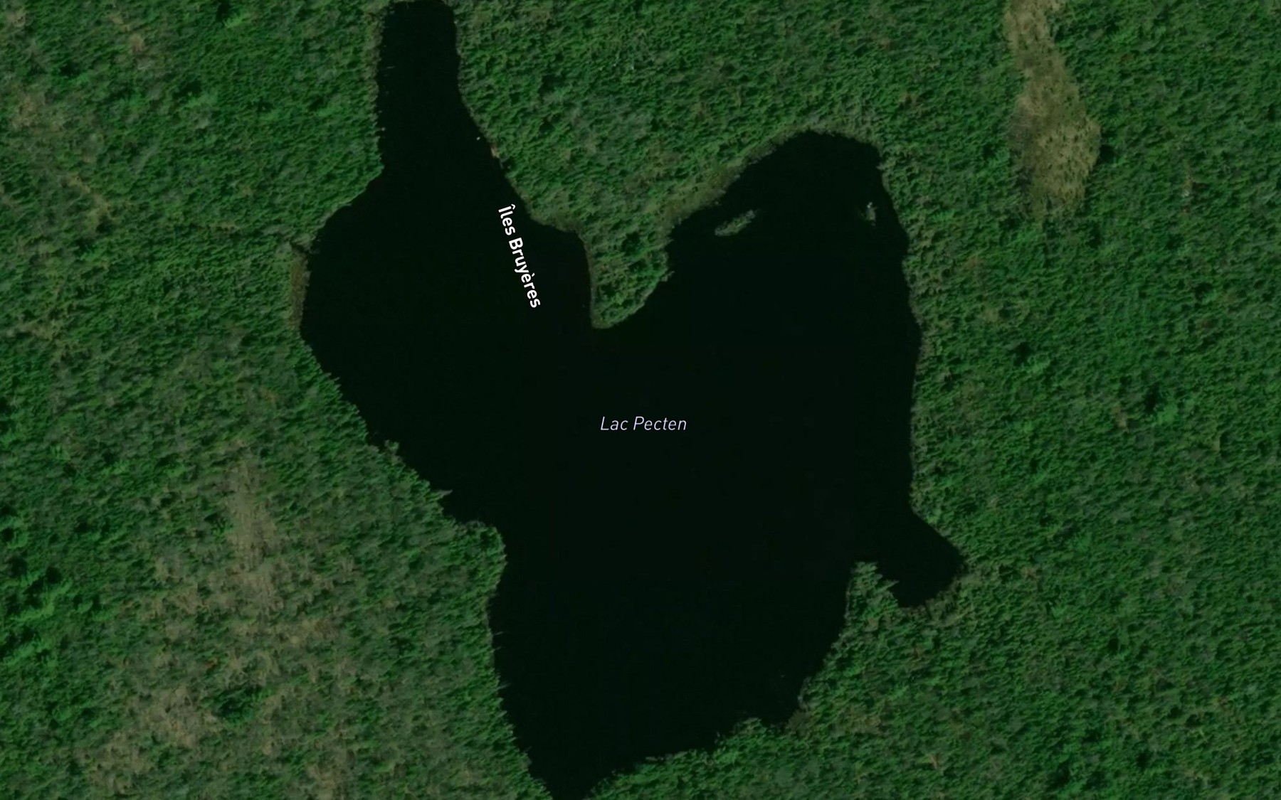 Satellite map of the Lac Pecten