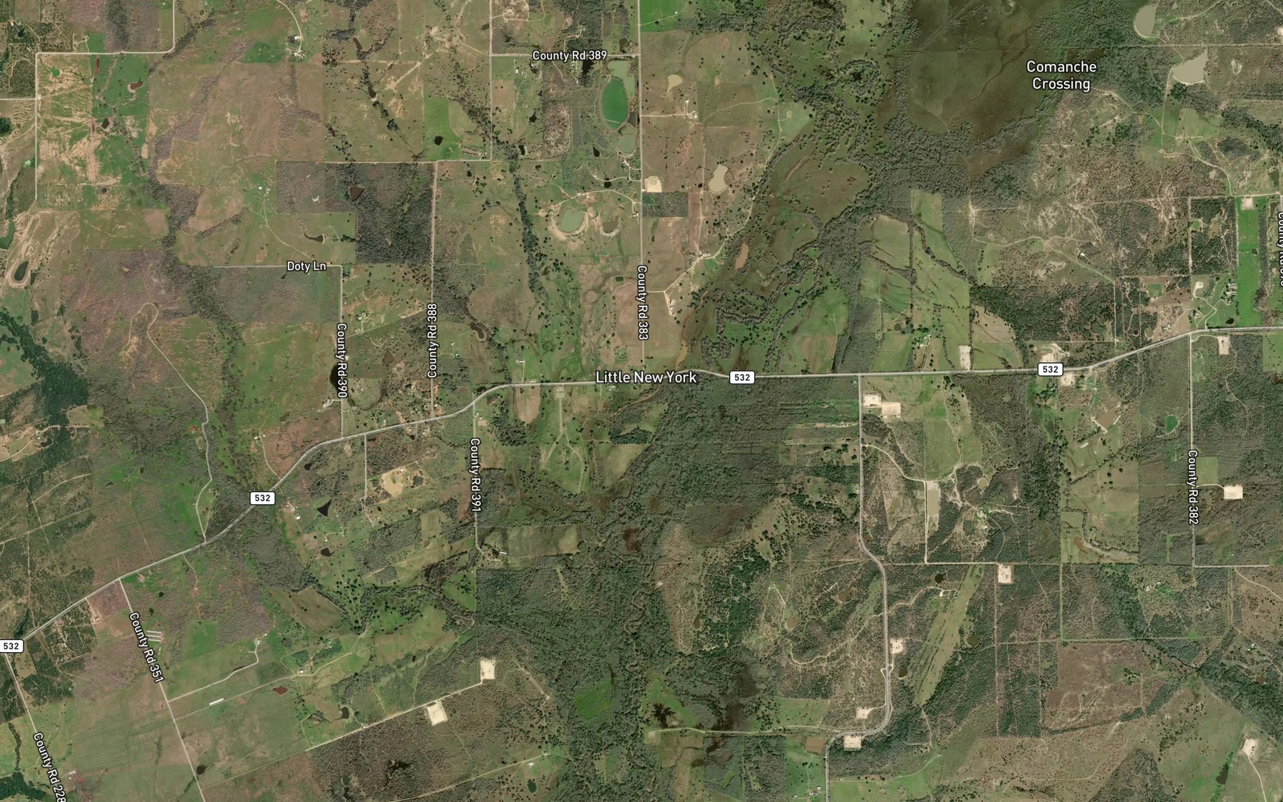 Satellite map of the Parker Lake