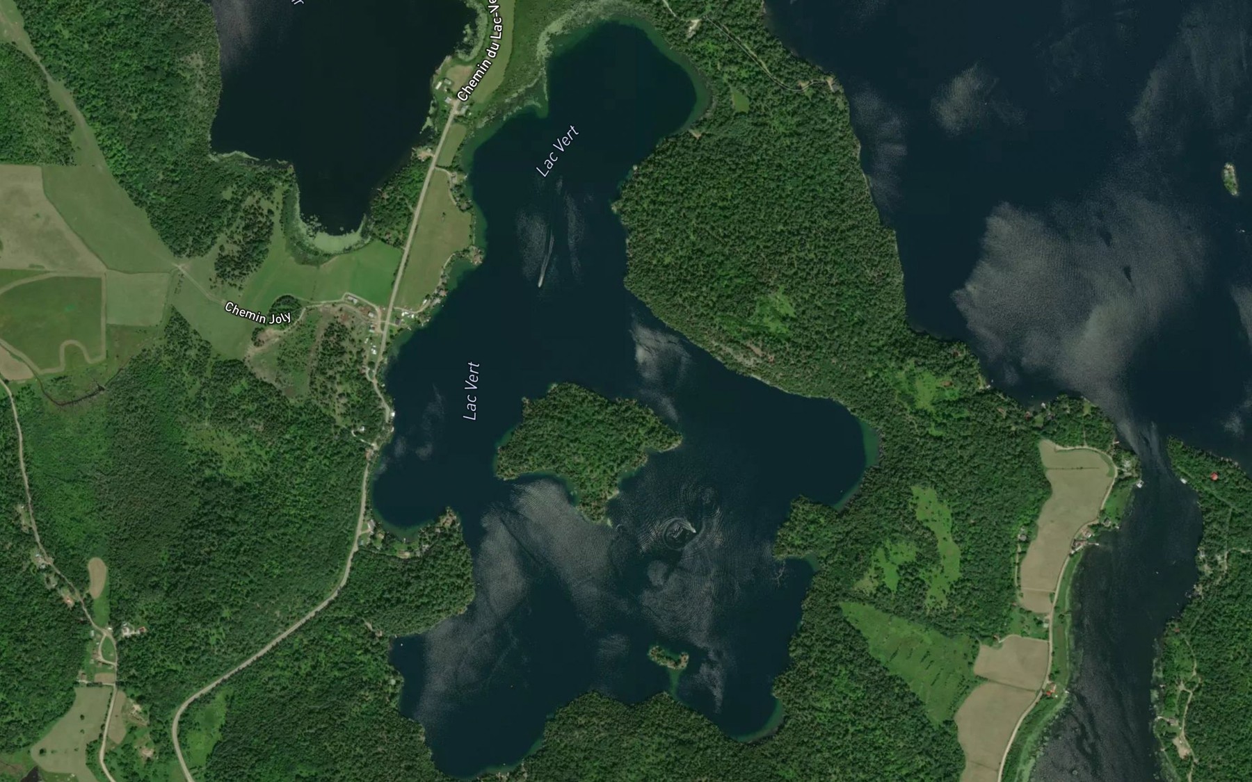 Satellite map of the Lac Vert