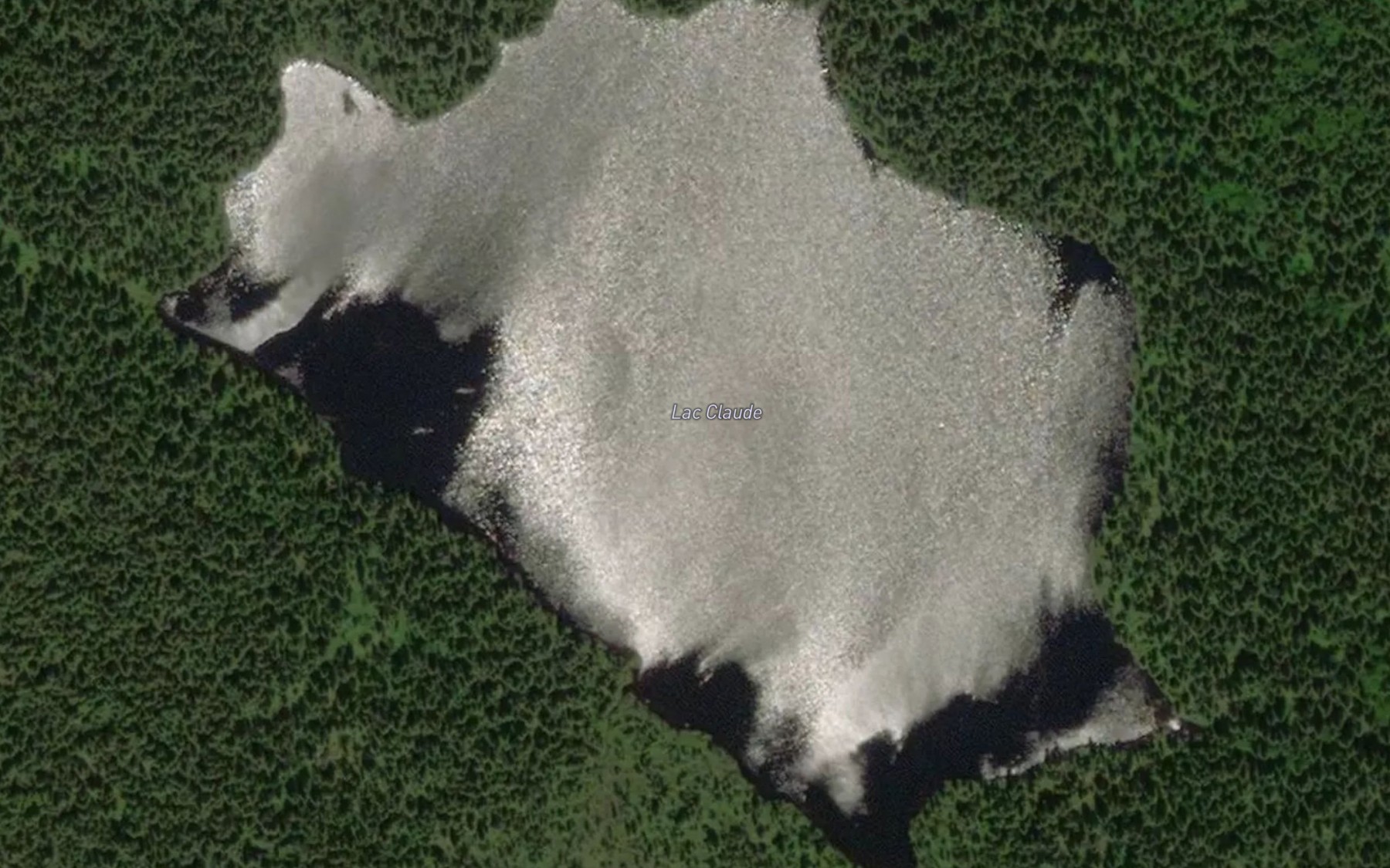 Satellite map of the Lac Claude