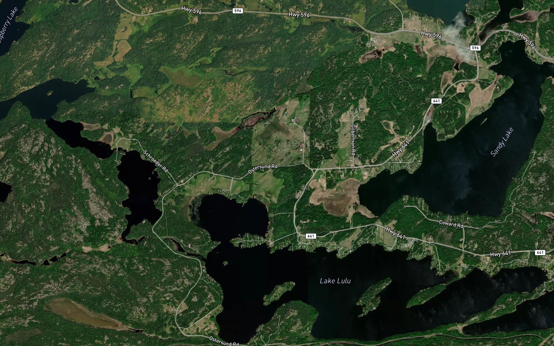 Satellite map of the Rice Bay