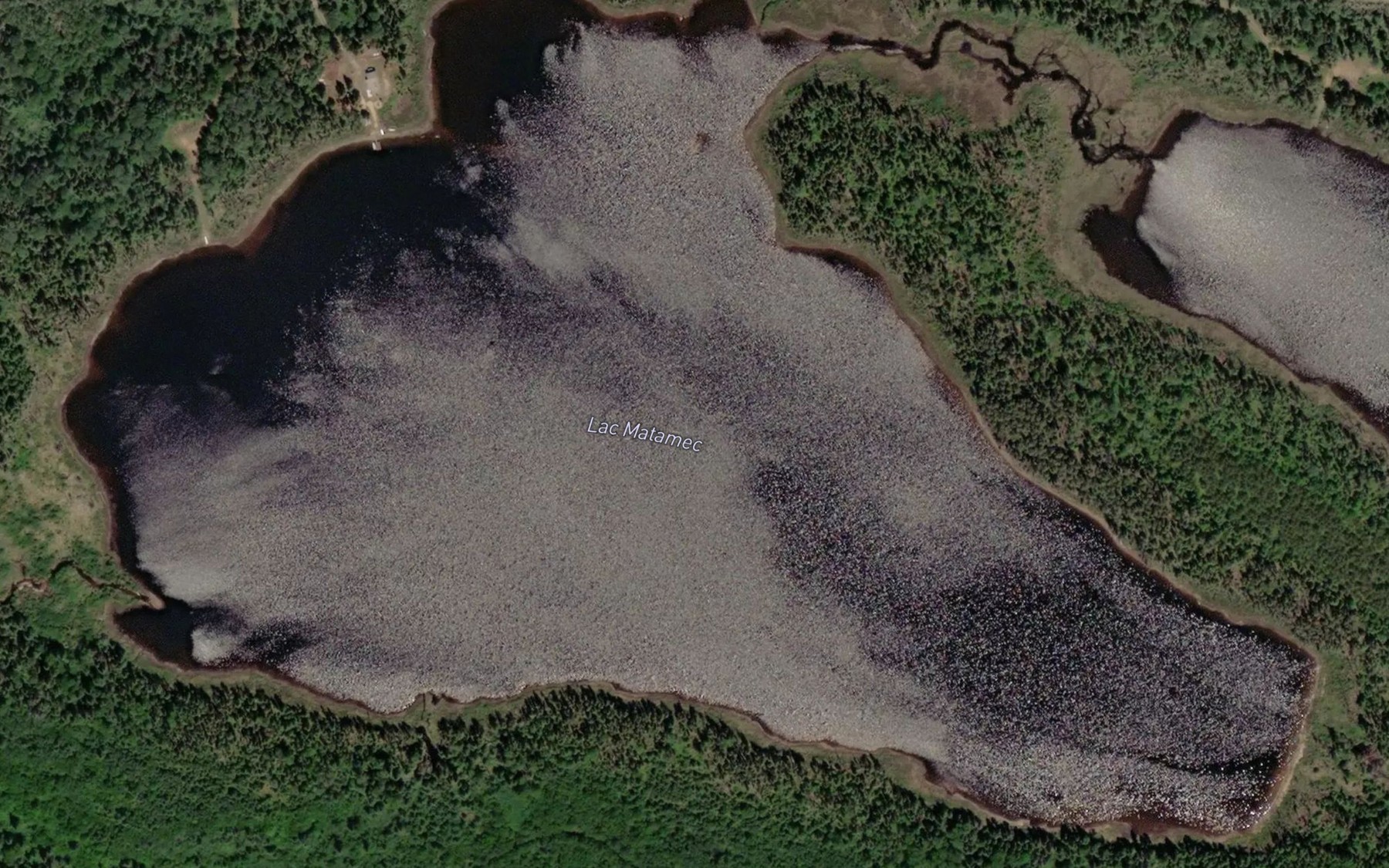 Satellite map of the Lac Matamec