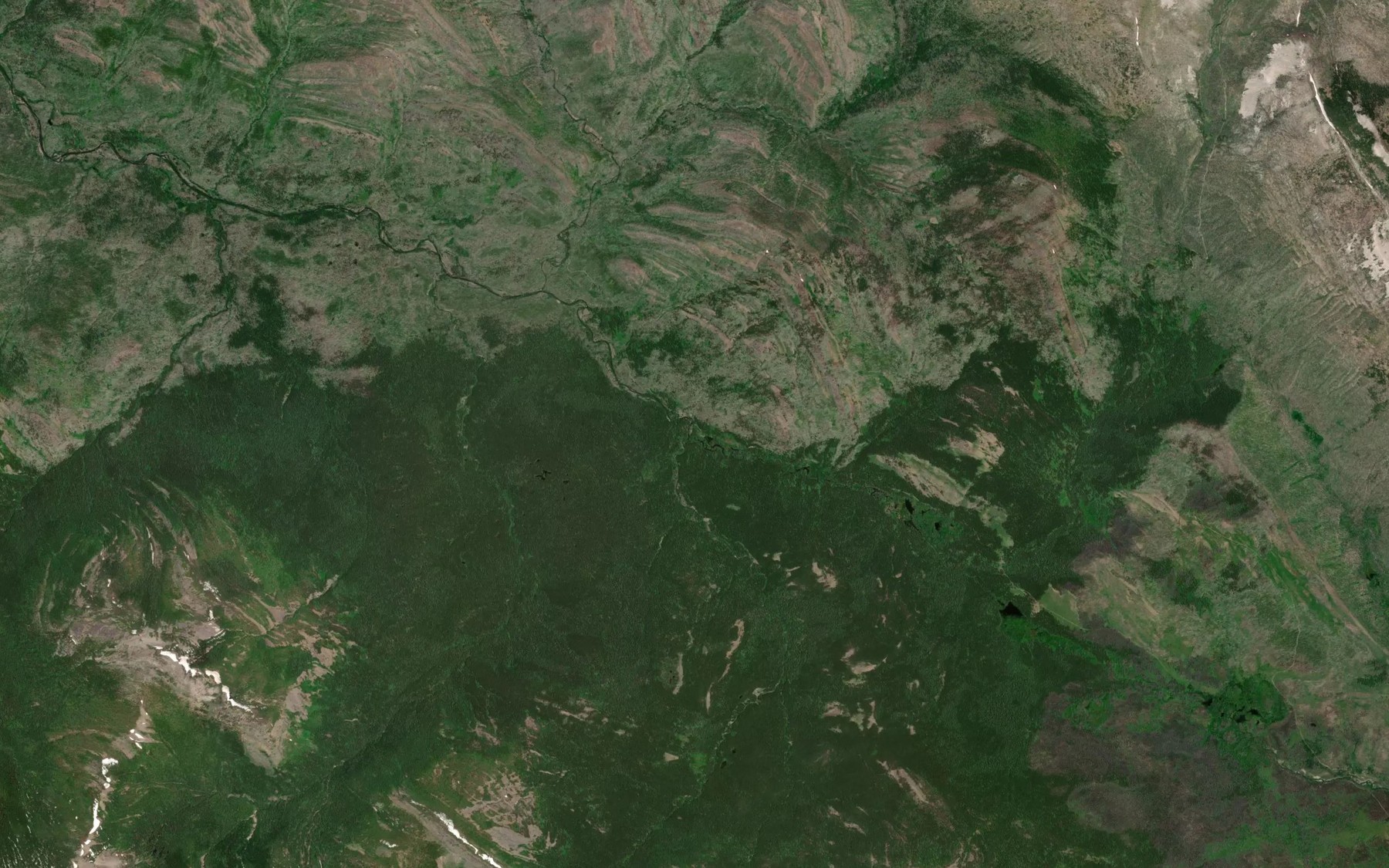 Satellite map of the Sidney Creek