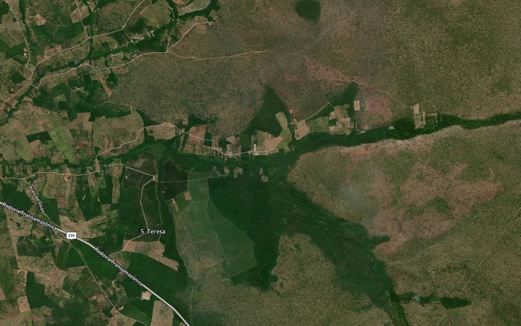 Satellite map of the Corrego Rancho Velho