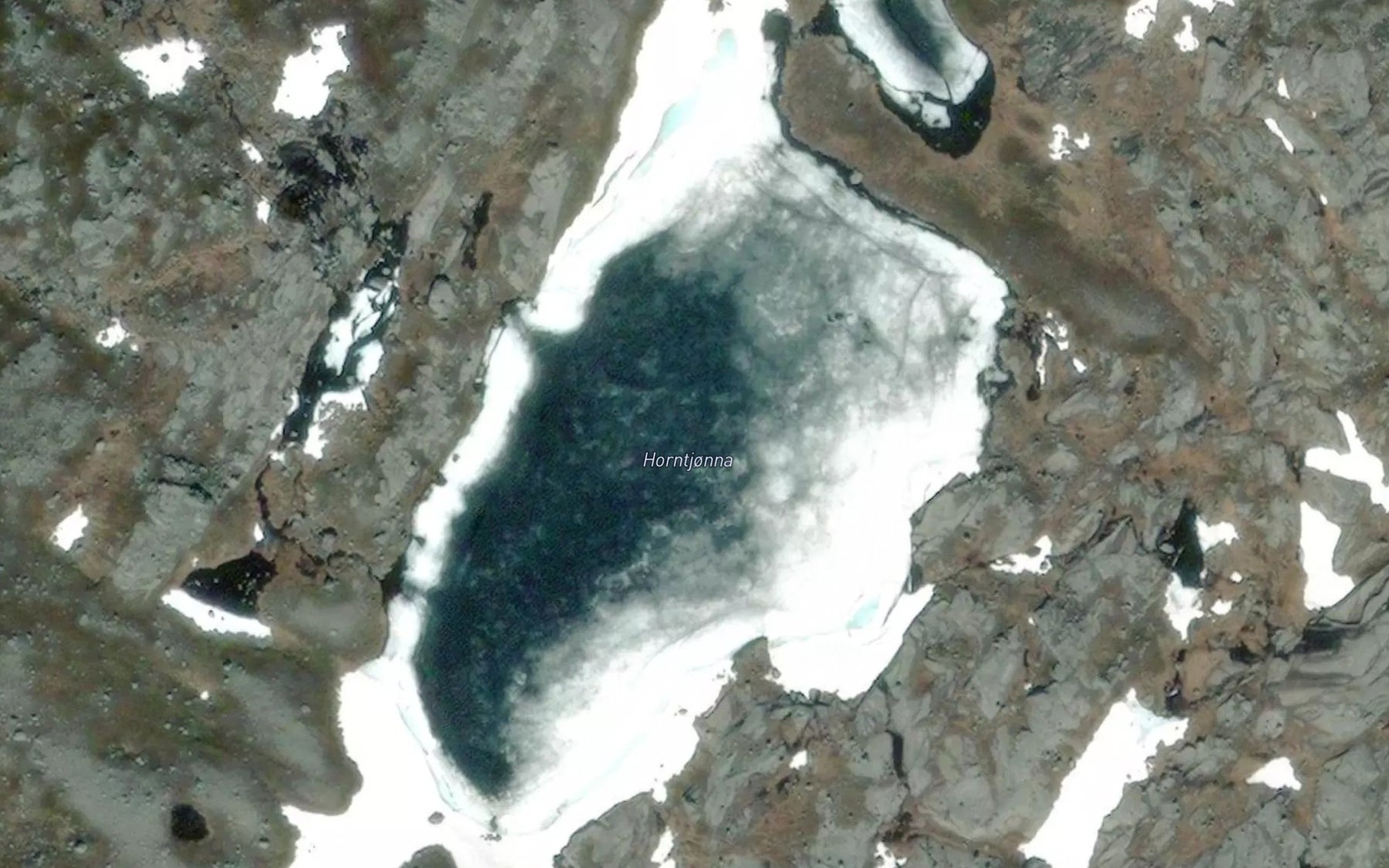 Satellite map of the Horntjorna