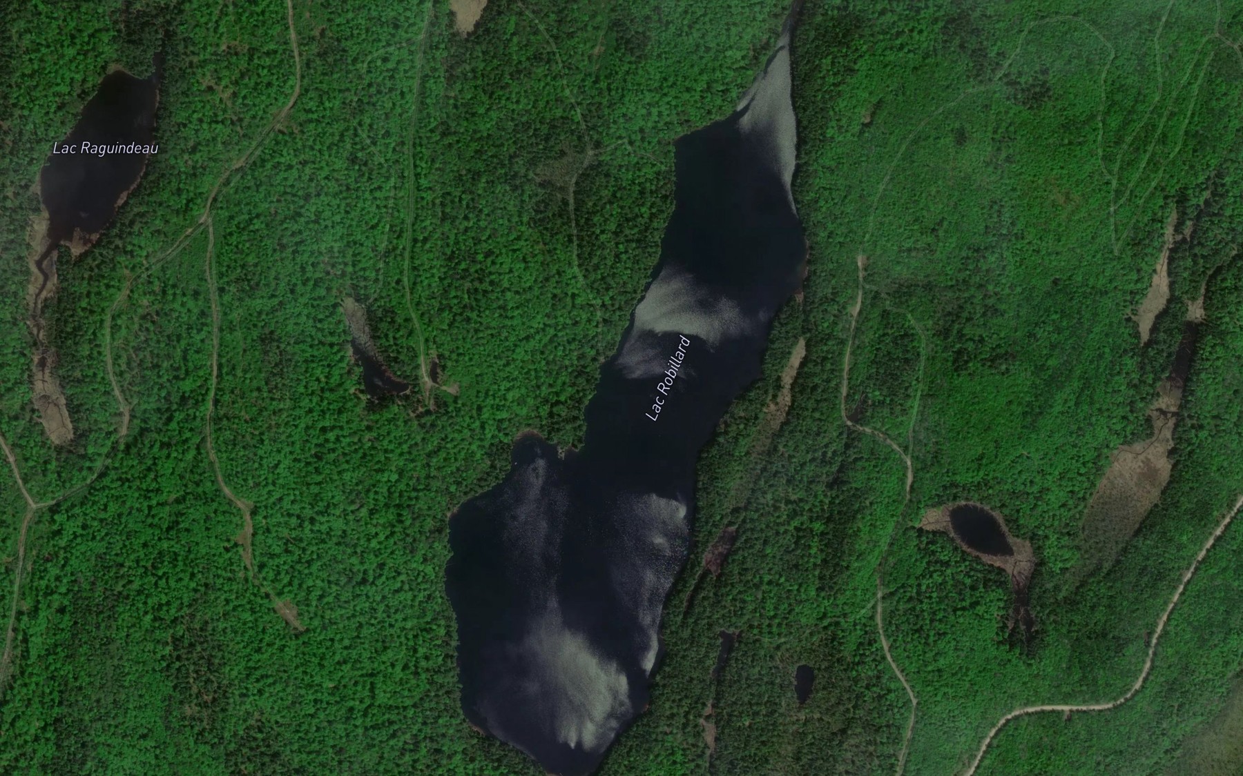 Satellite map of the Lac Robillard