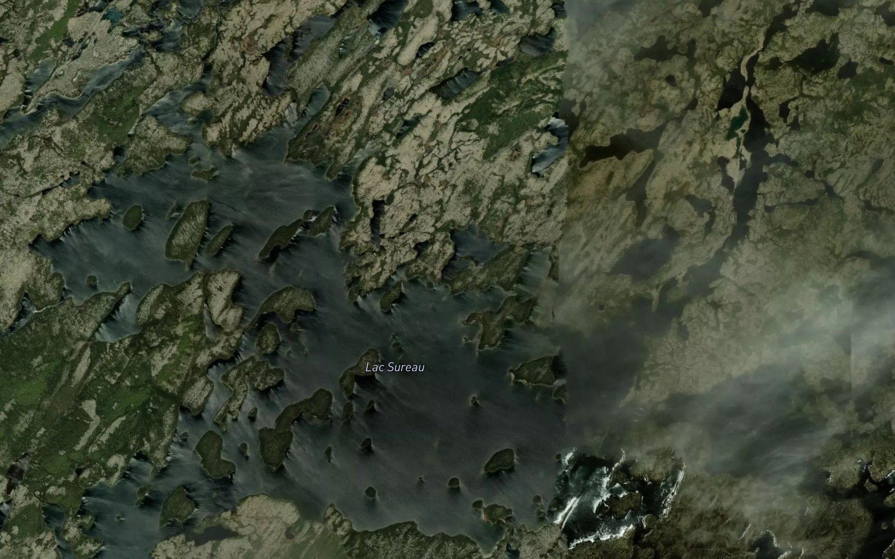 Satellite map of the Lac Sureau