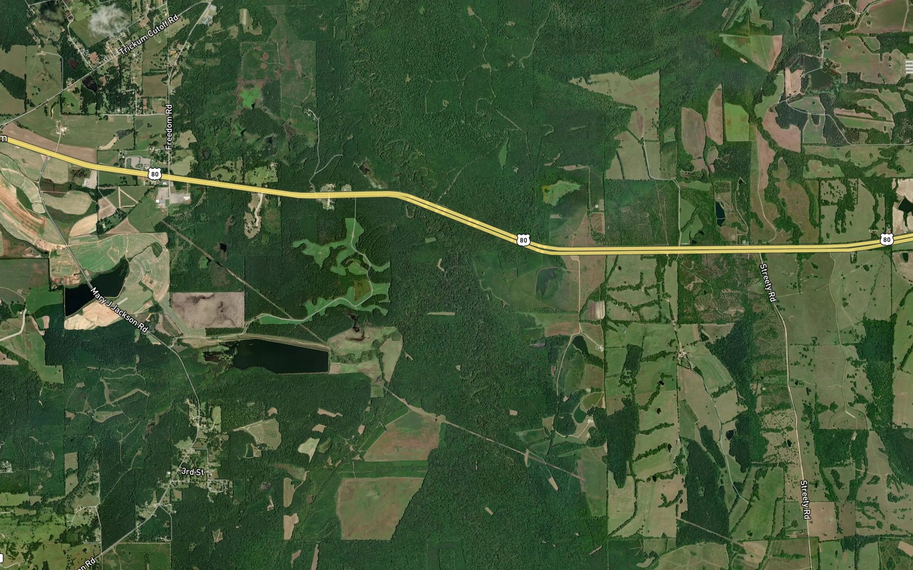 Satellite map of the Buck Creek
