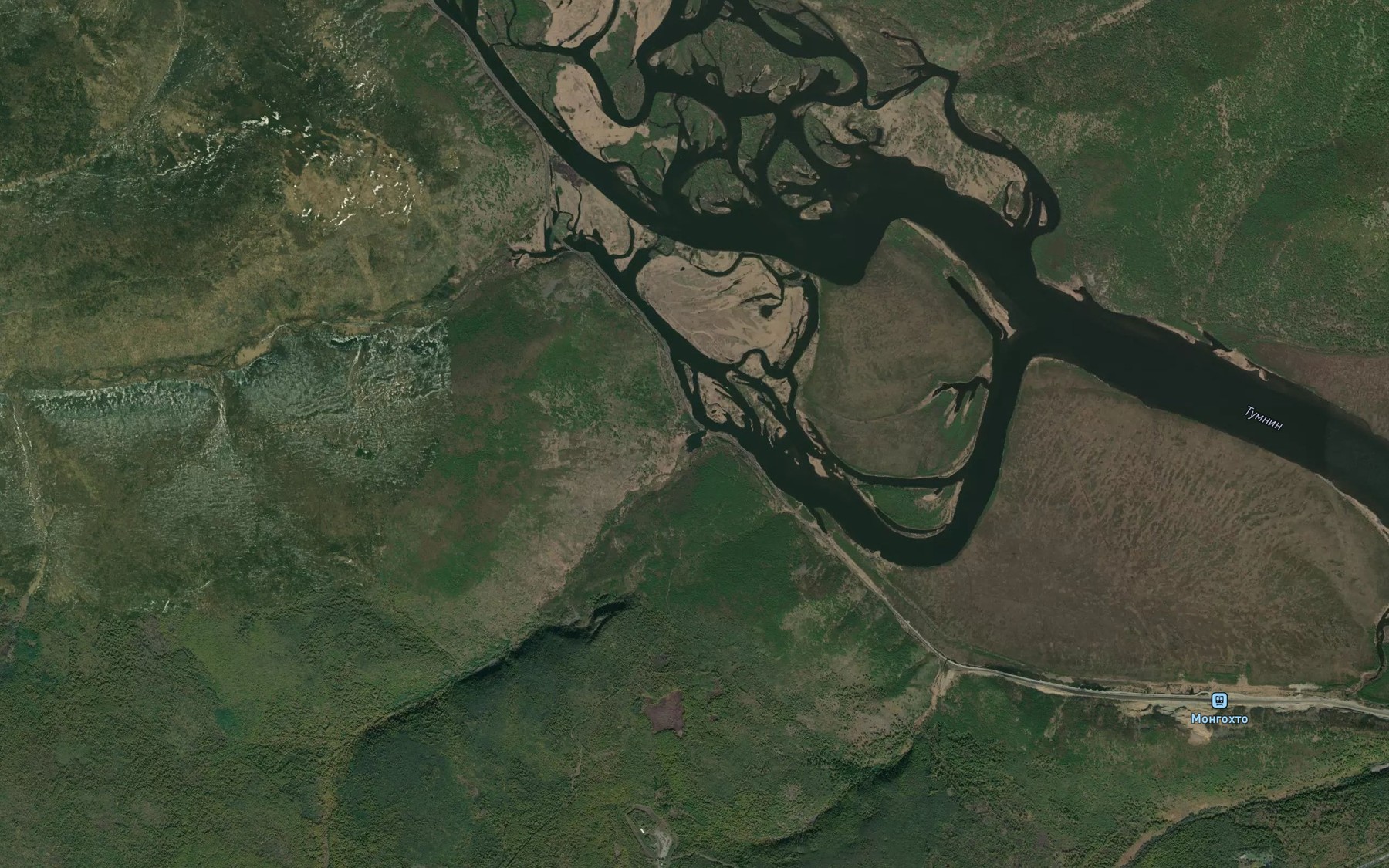 Satellite map of the Mongokhto