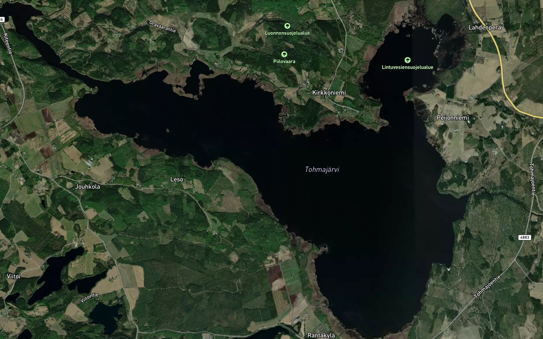 Satellite map of the Tohmajarvi