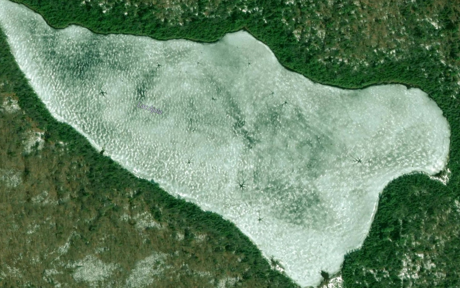 Satellite map of the Lac Ajola