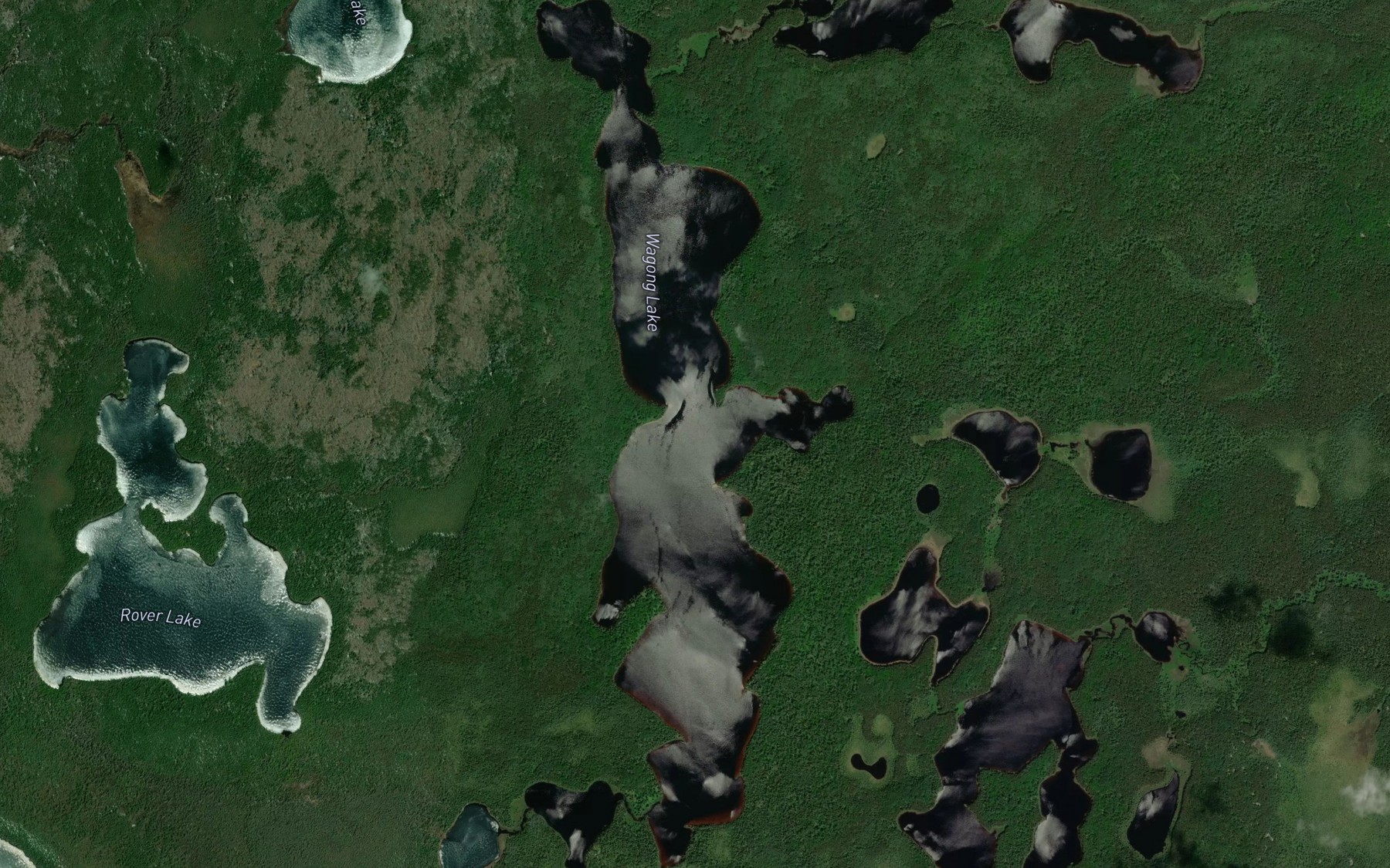 Satellite map of the Wagong Lake