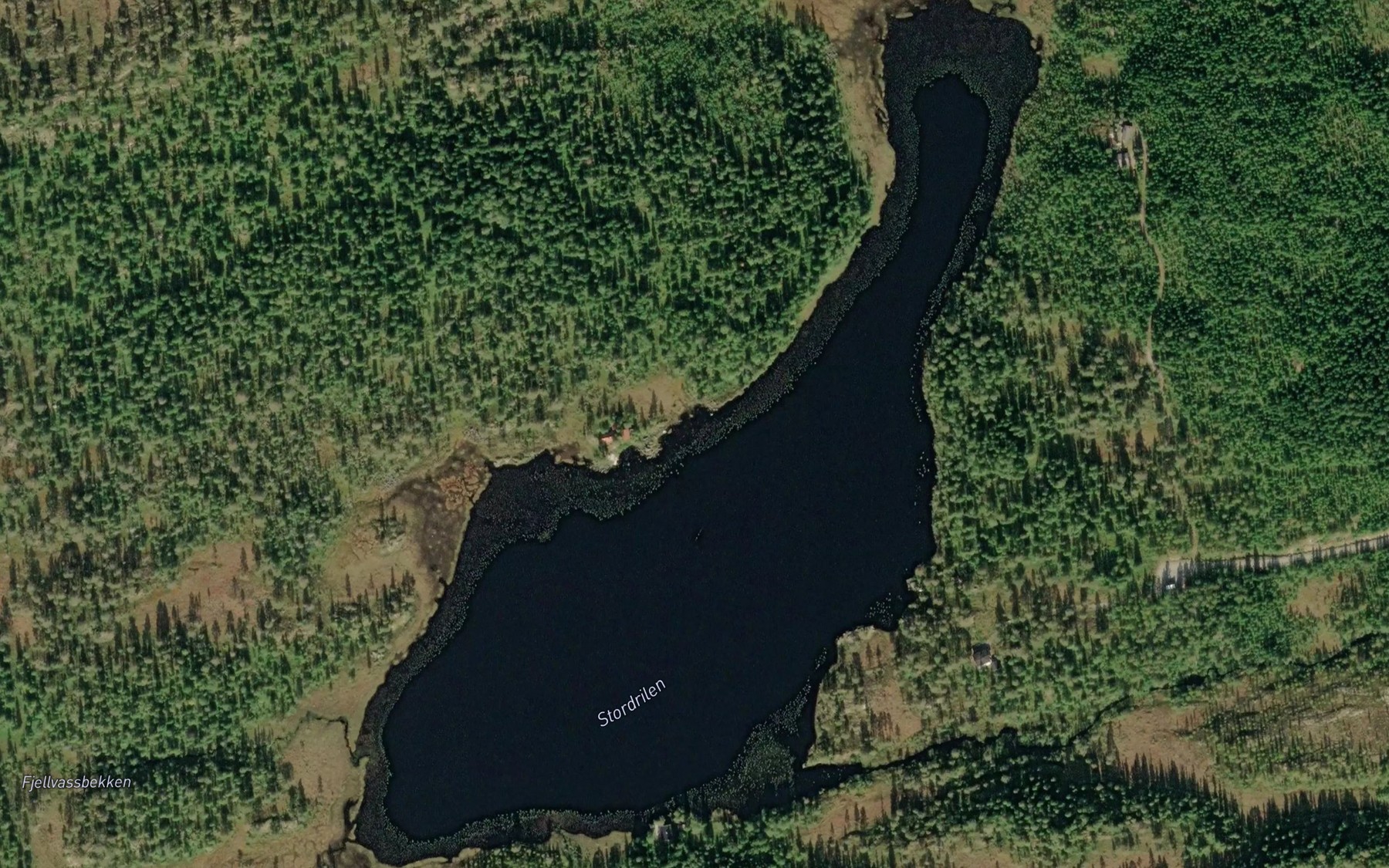 Satellite map of the Stordrilen
