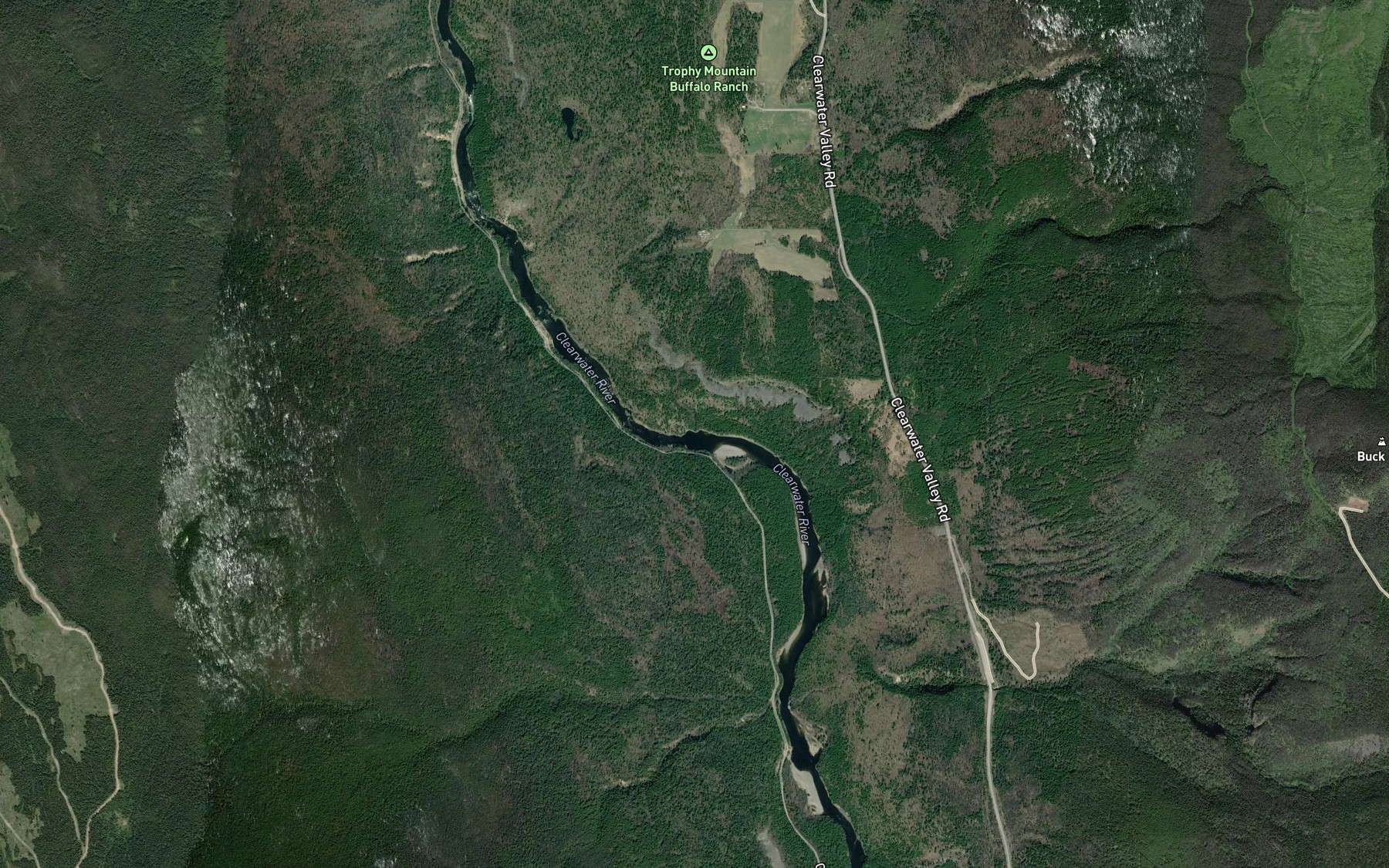Satellite map of the Fage Creek