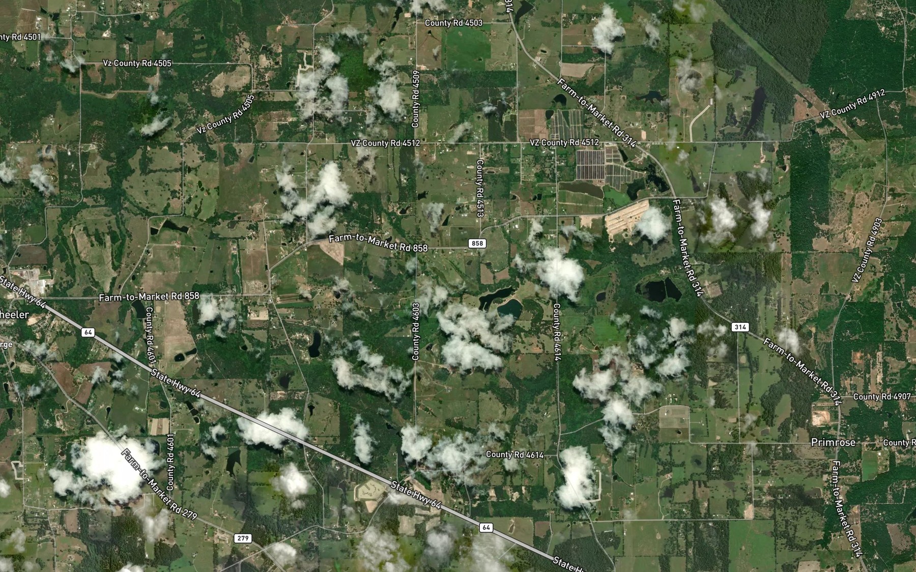 Satellite map of the Madcat Branch