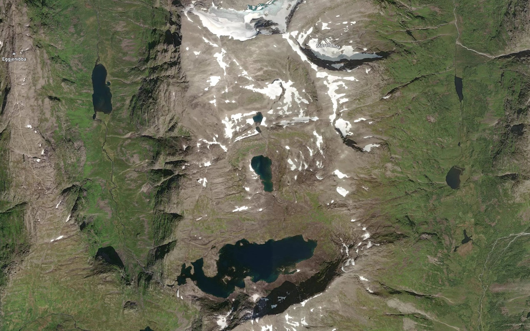 Satellite map of the Svartebottsvatnet