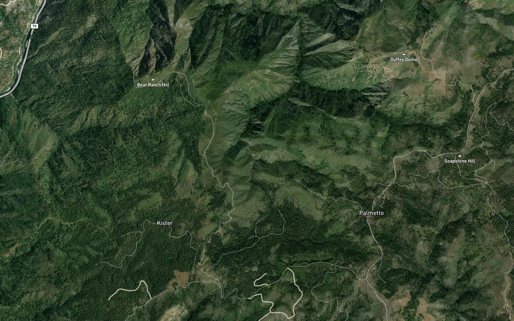 Satellite map of the Palmetto Creek