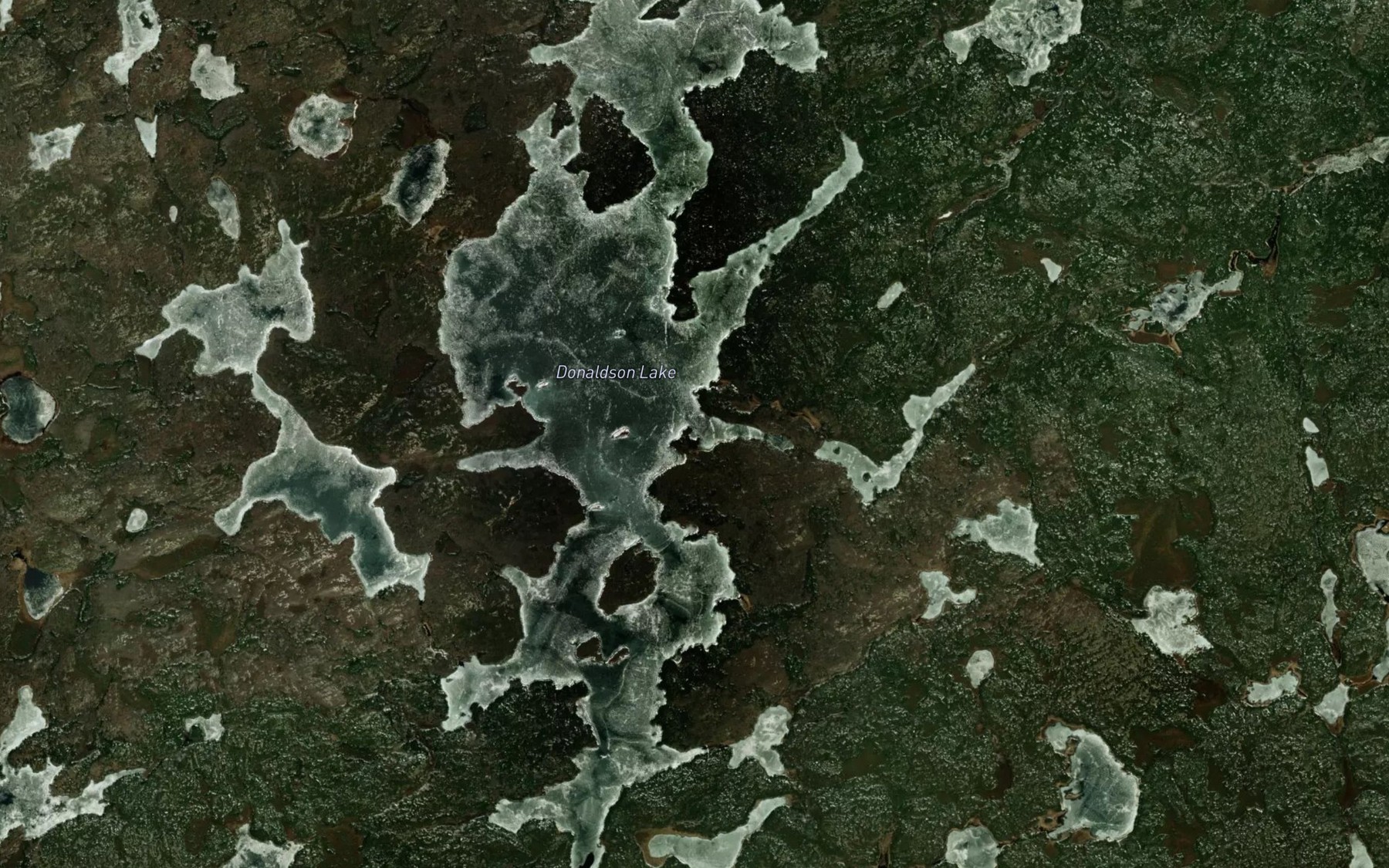 Satellite map of the Donaldson Lake