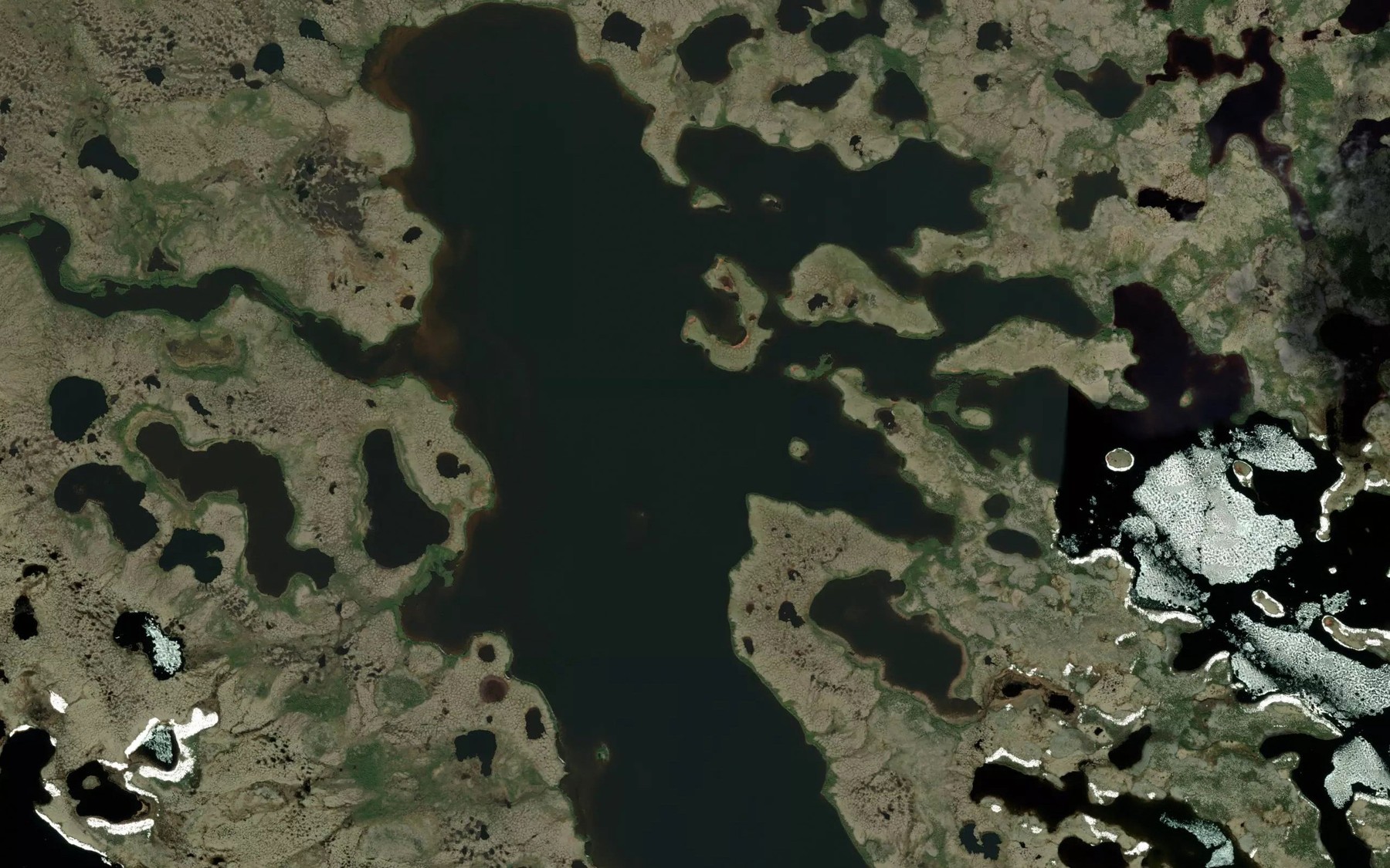 Satellite map of the Schoenthaler Lake