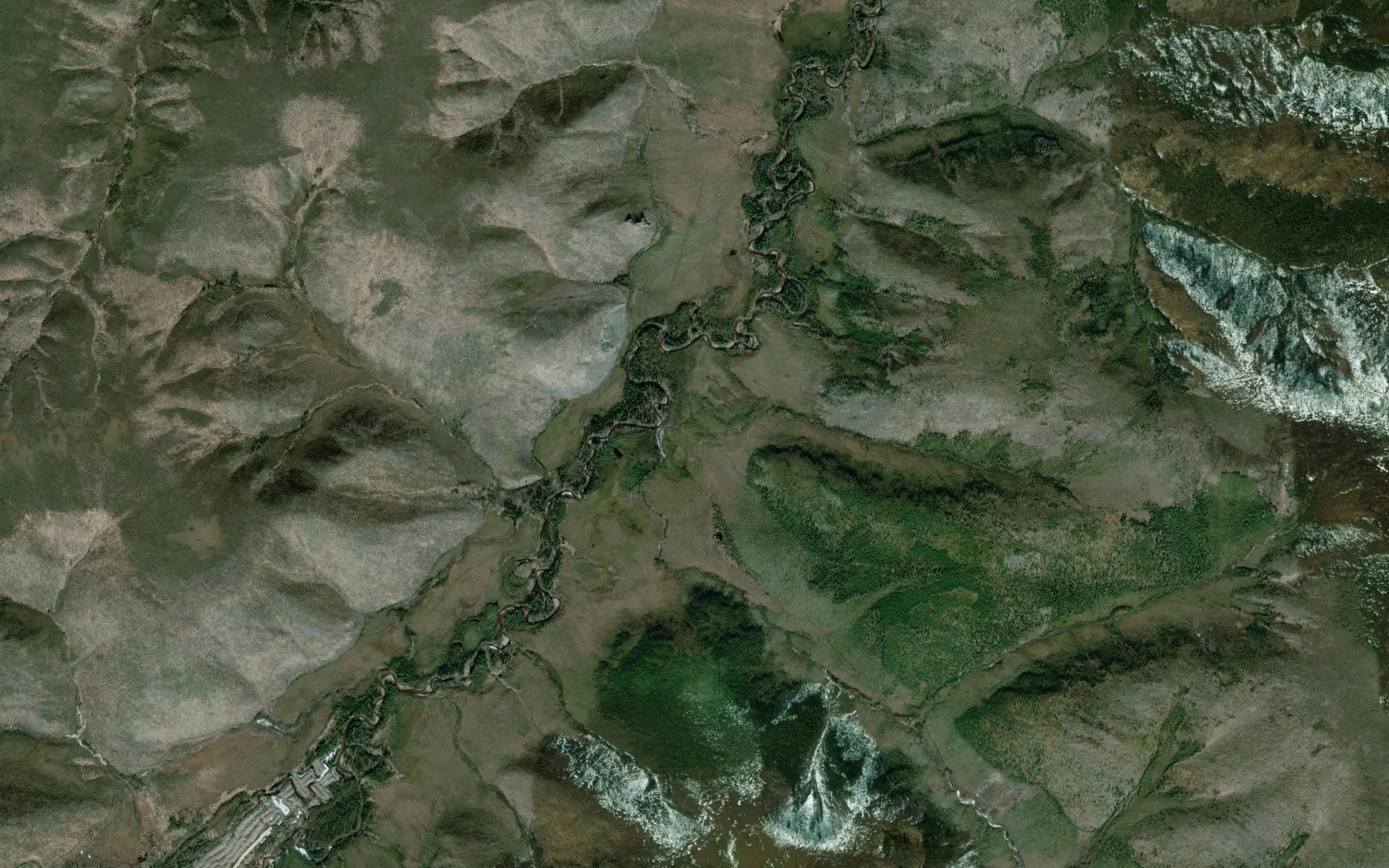 Satellite map of the Dome Creek