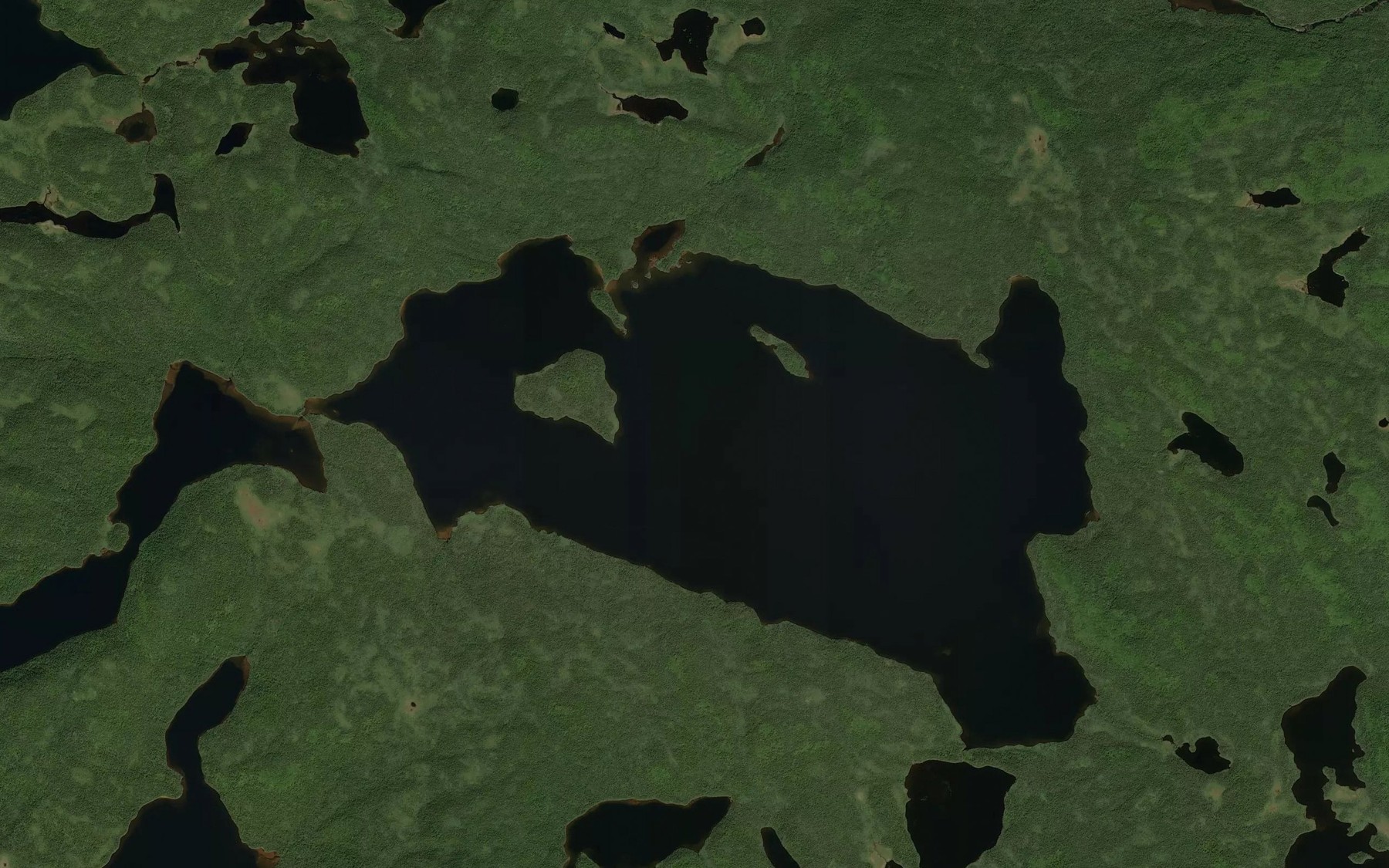 Satellite map of the Lac Saint-Lunaire