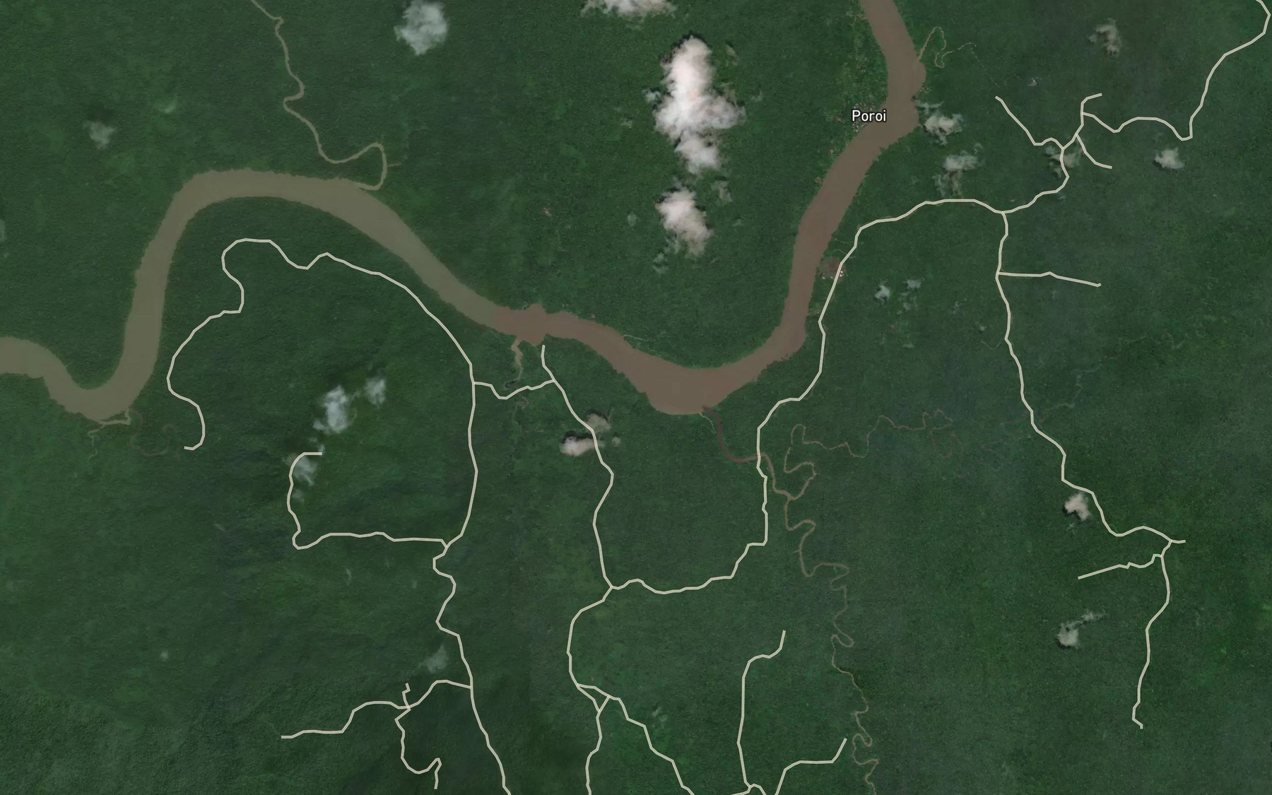Satellite map of the Bevan Rapids