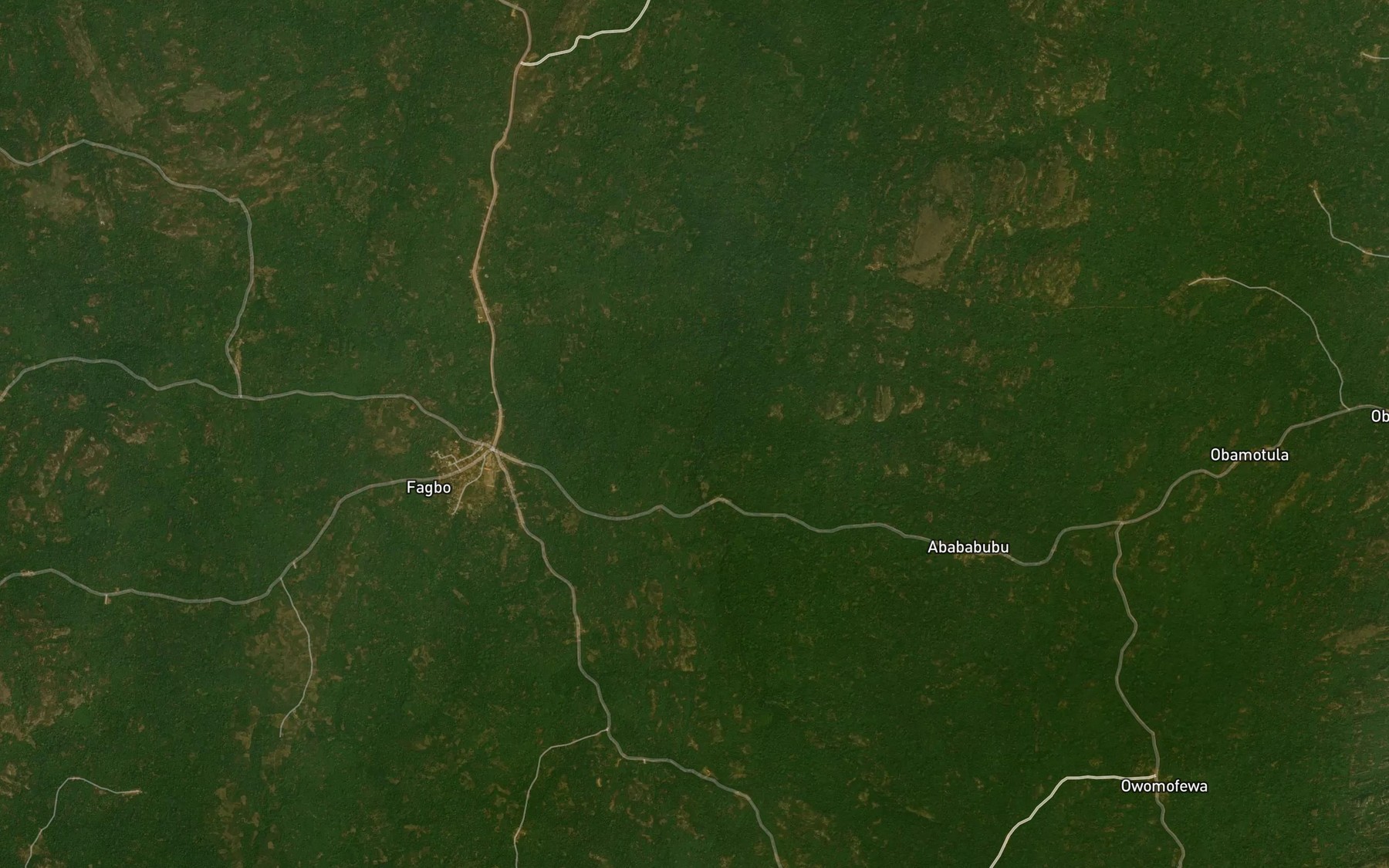 Satellite map of the River Abere