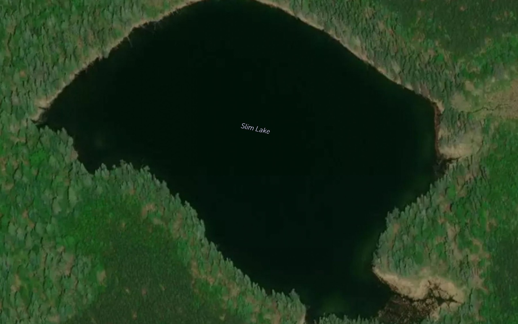 Satellite map of the Slim Lake