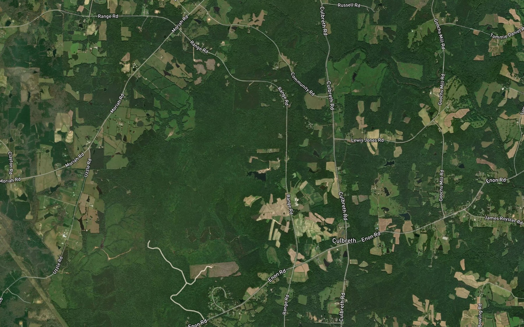 Satellite map of the Whites Lake