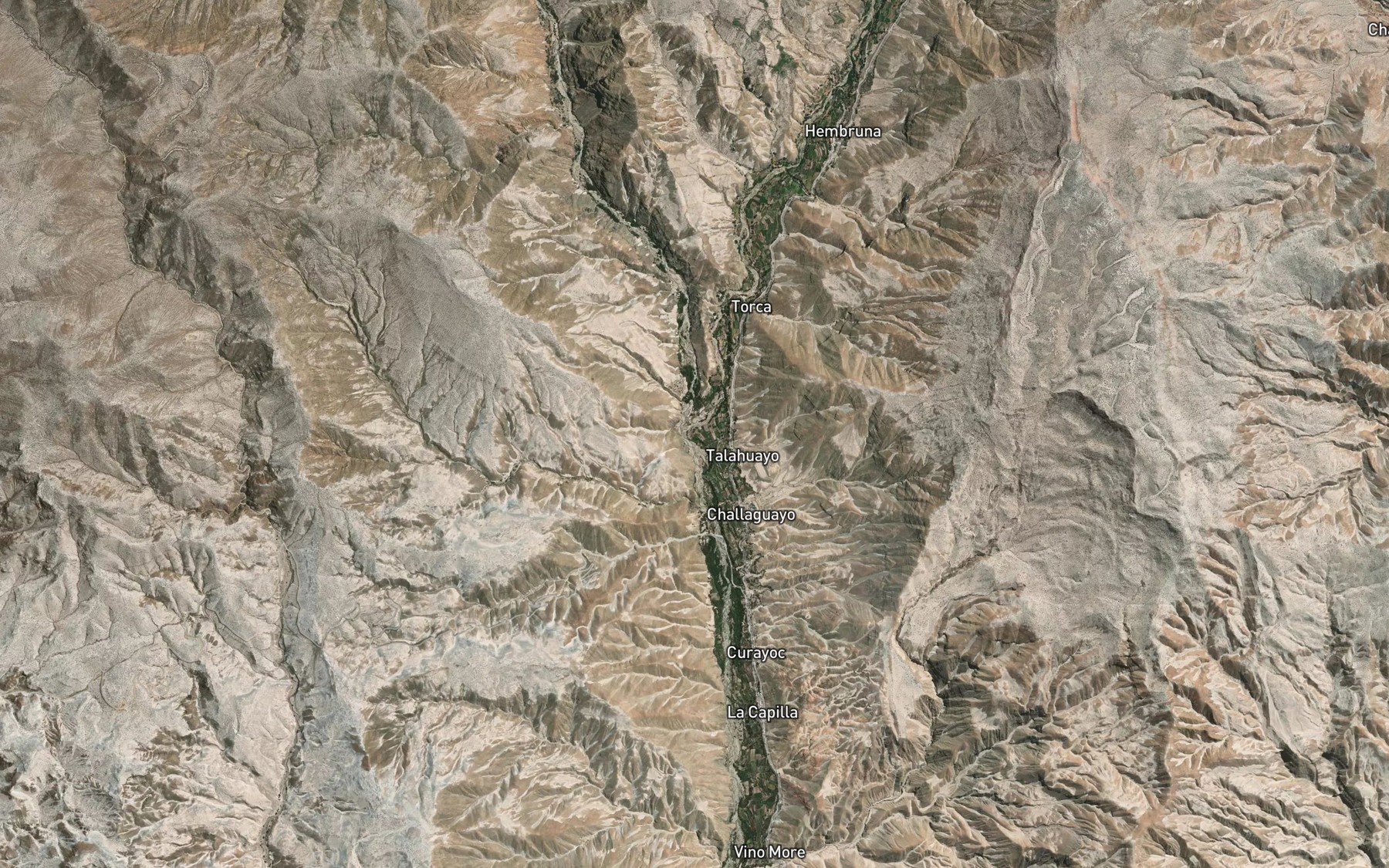 Satellite map of the Rio Puquina