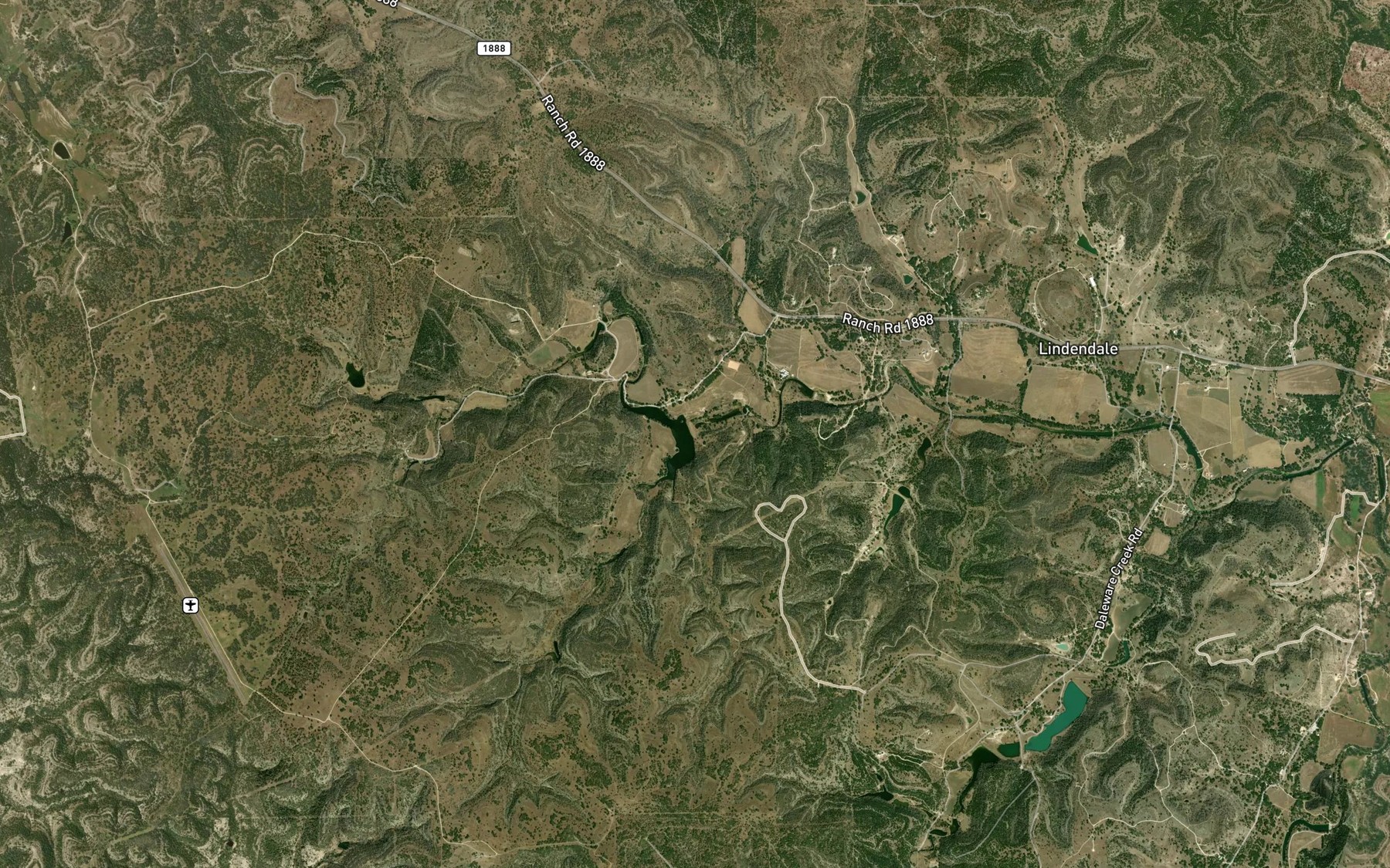 Satellite map of the Blackberry Creek