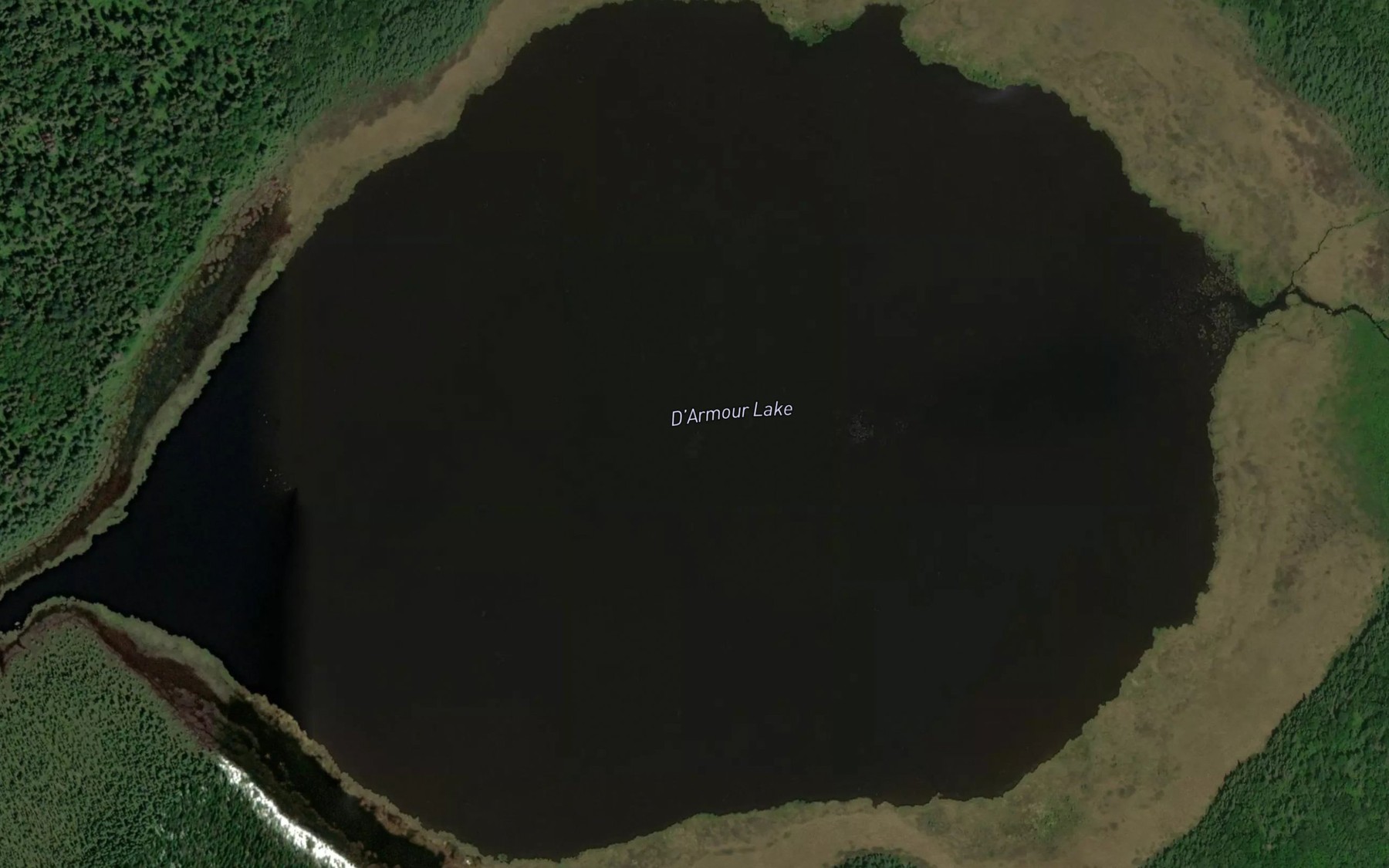 Satellite map of the D'Armour Lake