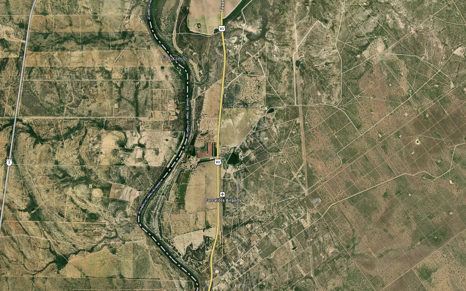 Satellite map of the Mecom Lake