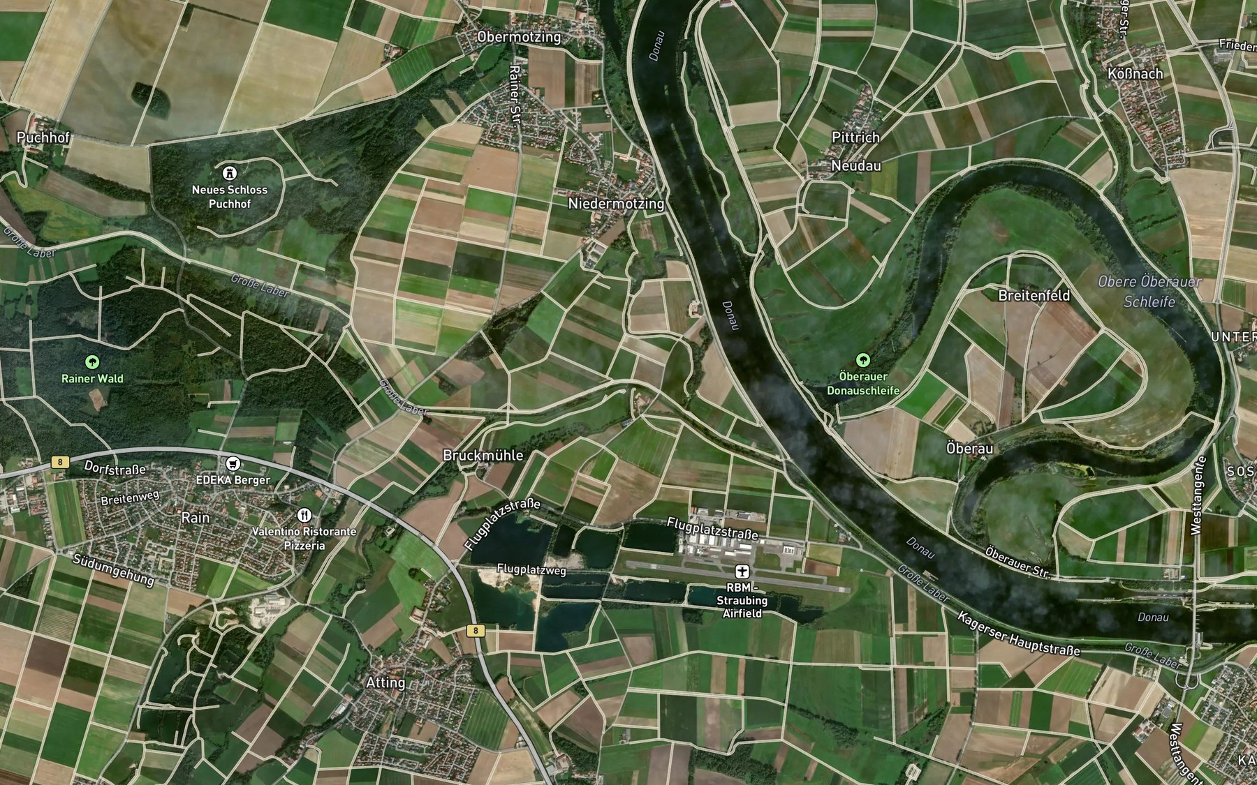 Satellite map of the Kleine Laber